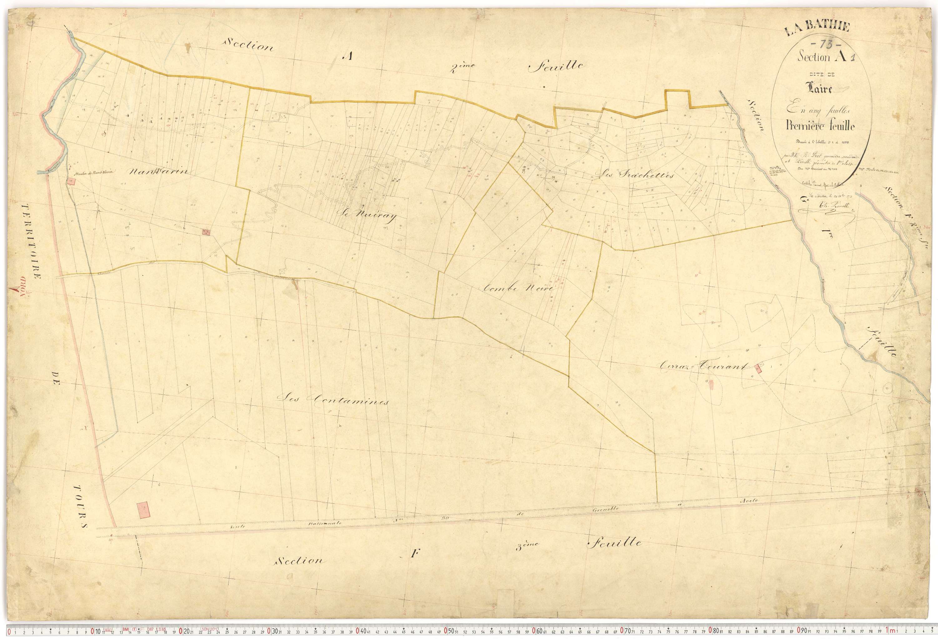 La Bâthie - Plans cadastraux du premier cadastre français.
