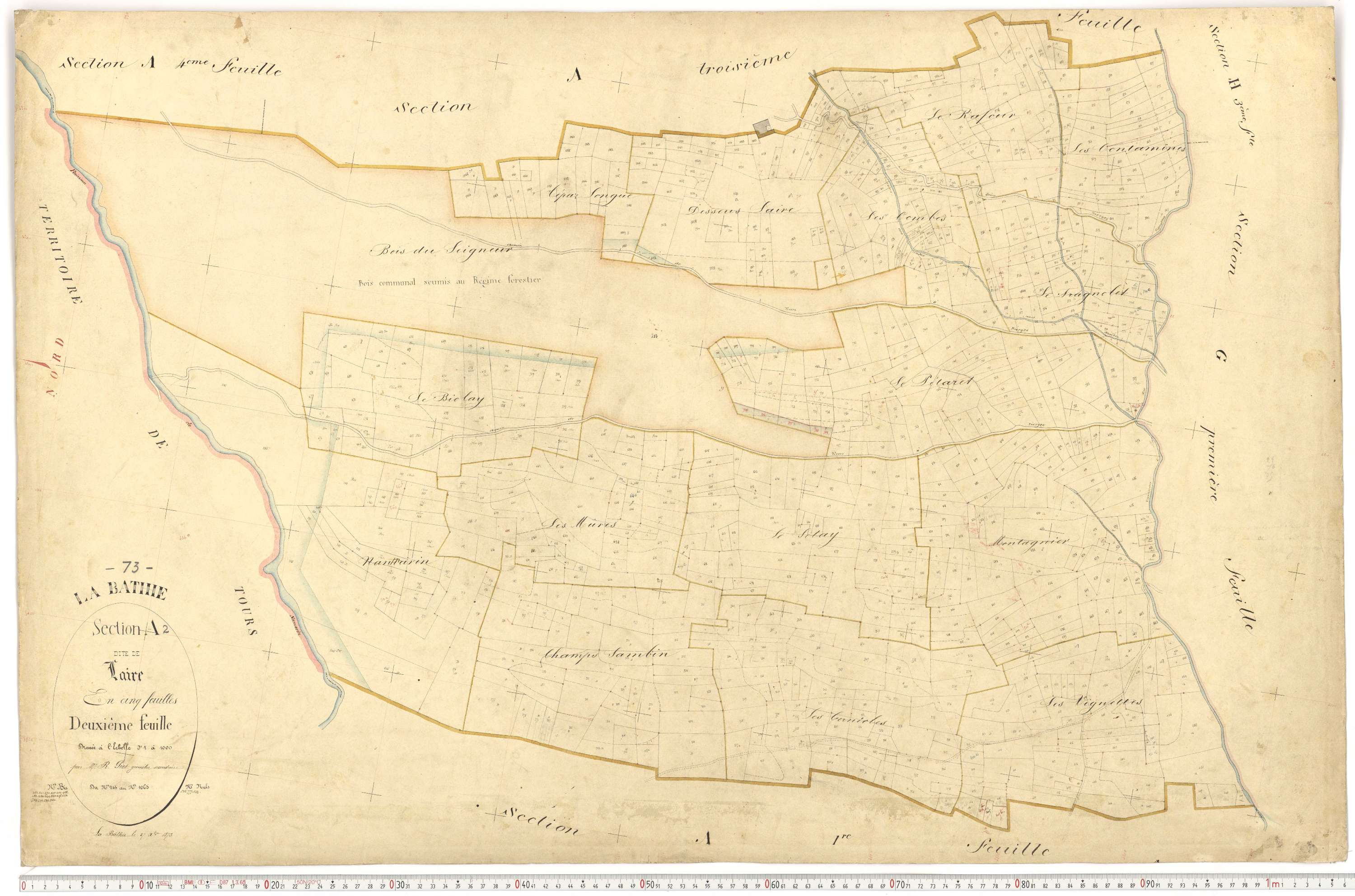 La Bâthie - Plans cadastraux du premier cadastre français.