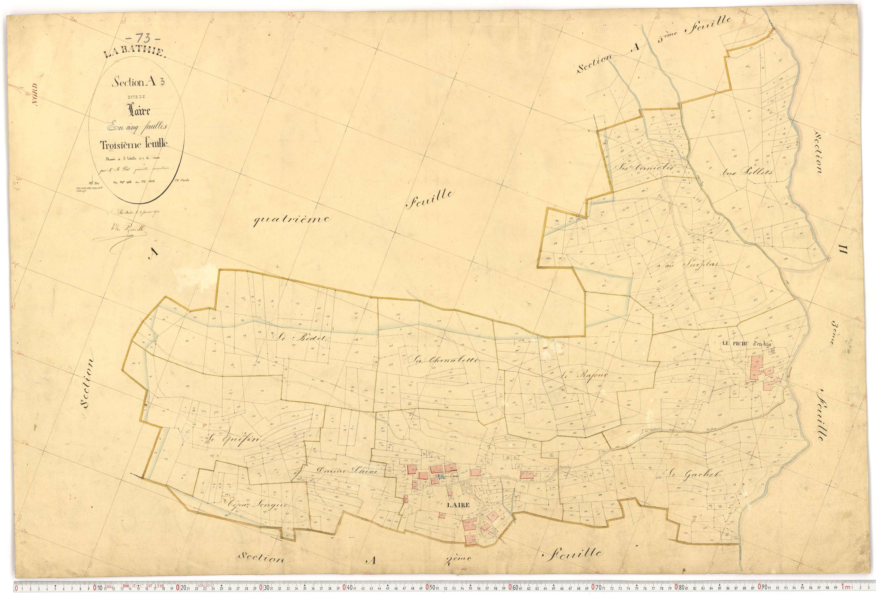 La Bâthie - Plans cadastraux du premier cadastre français.
