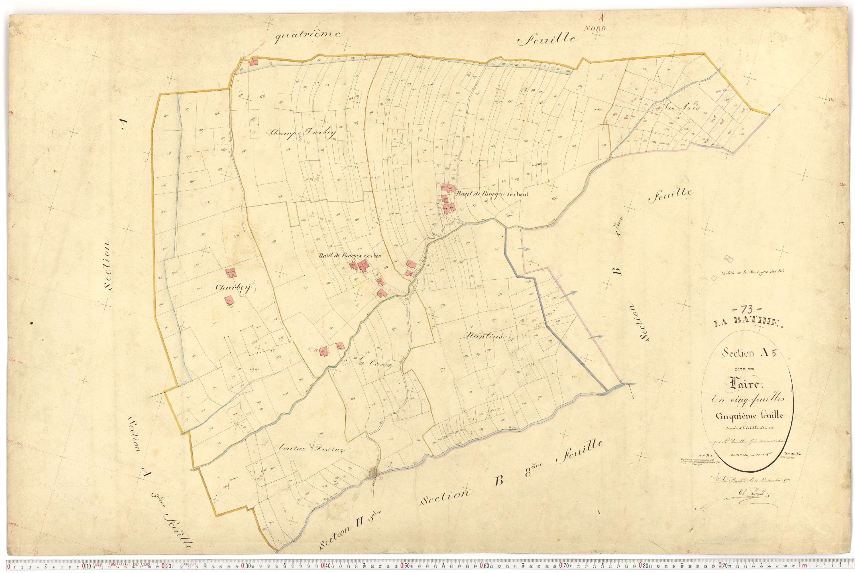 La Bâthie - Plans cadastraux du premier cadastre français.