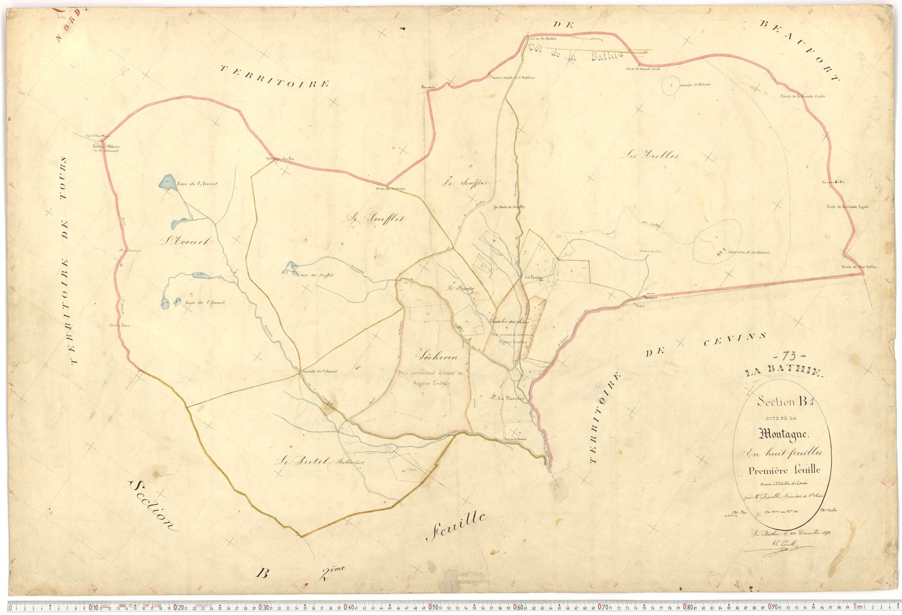 La Bâthie - Plans cadastraux du premier cadastre français.
