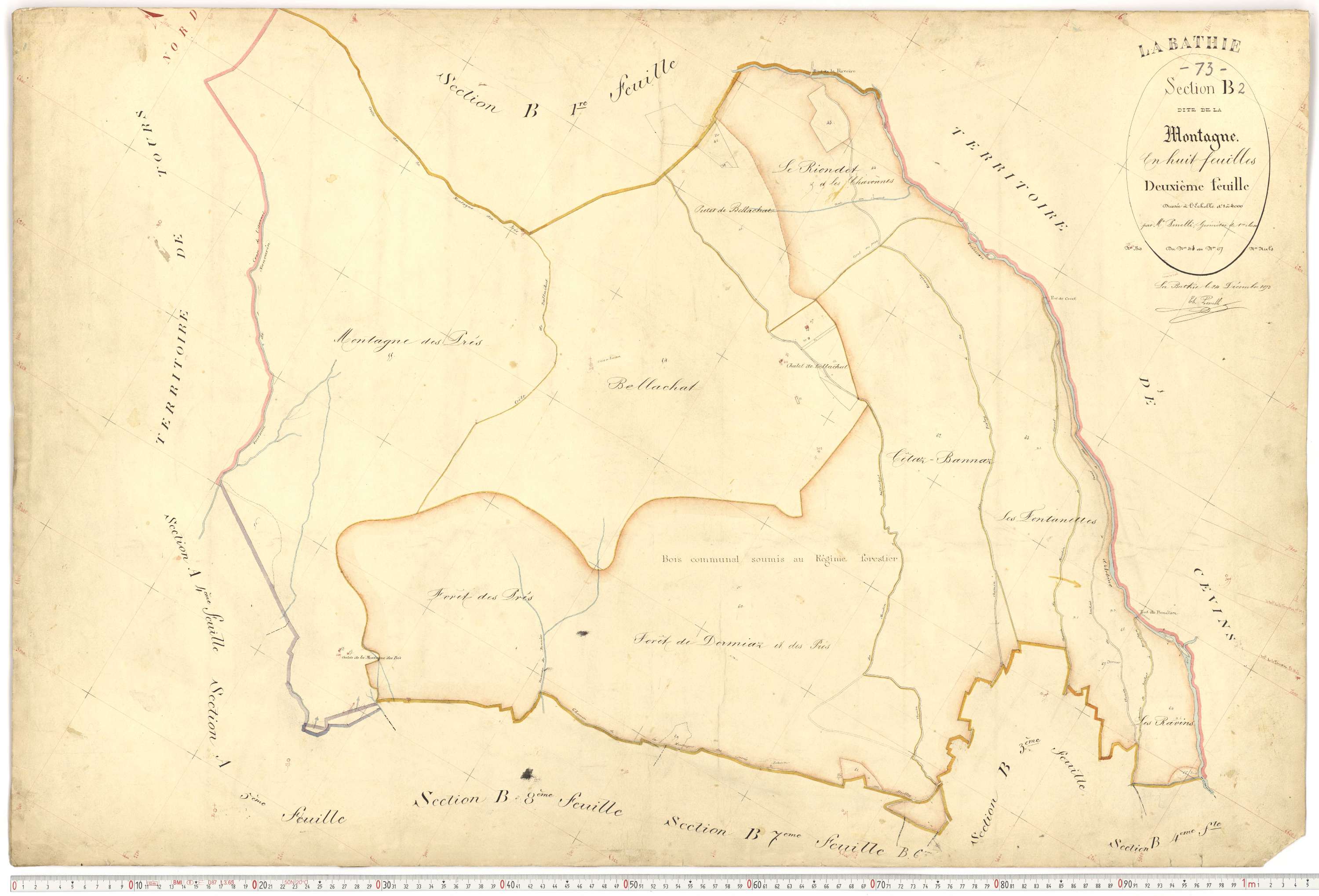 La Bâthie - Plans cadastraux du premier cadastre français.