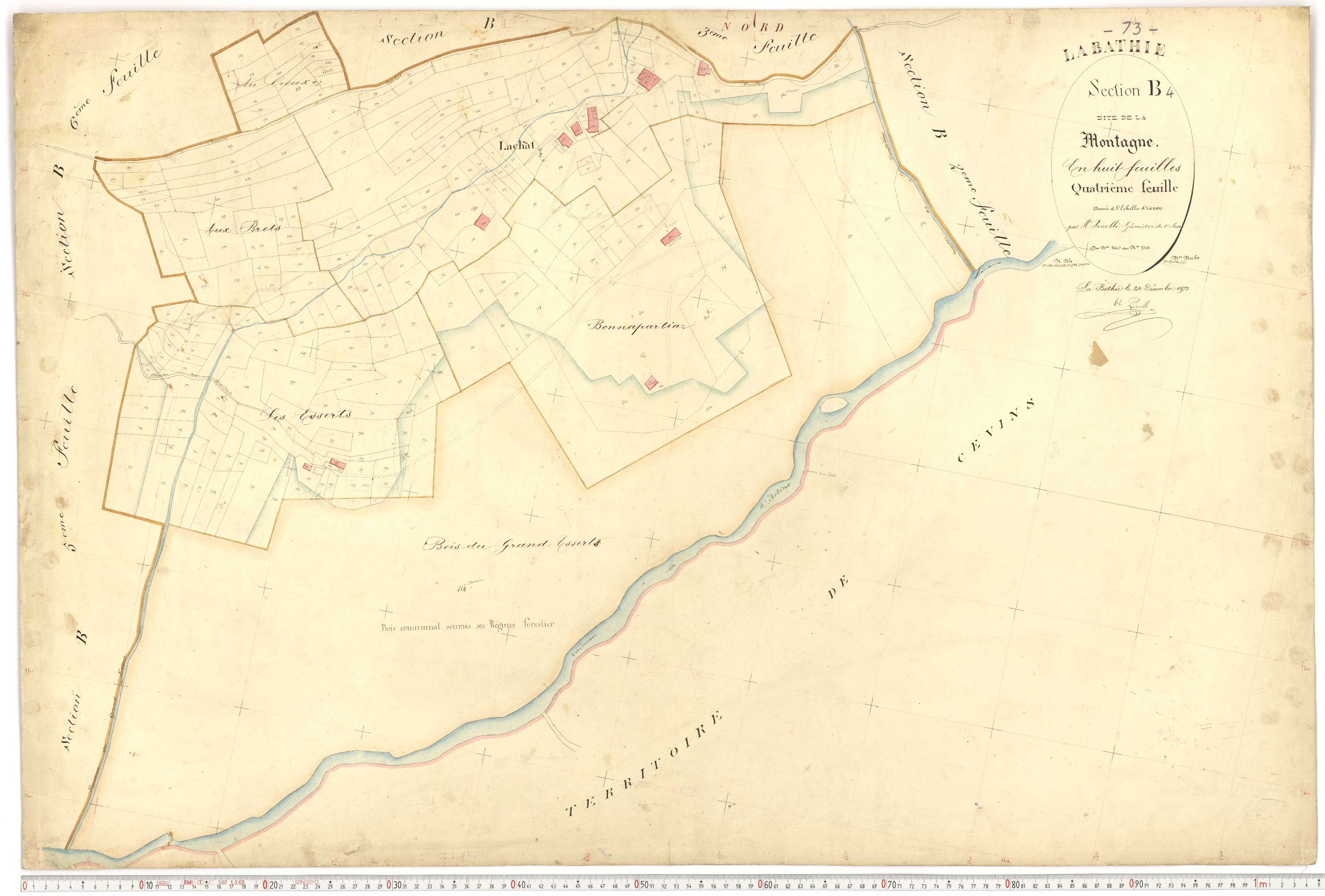 La Bâthie - Plans cadastraux du premier cadastre français.