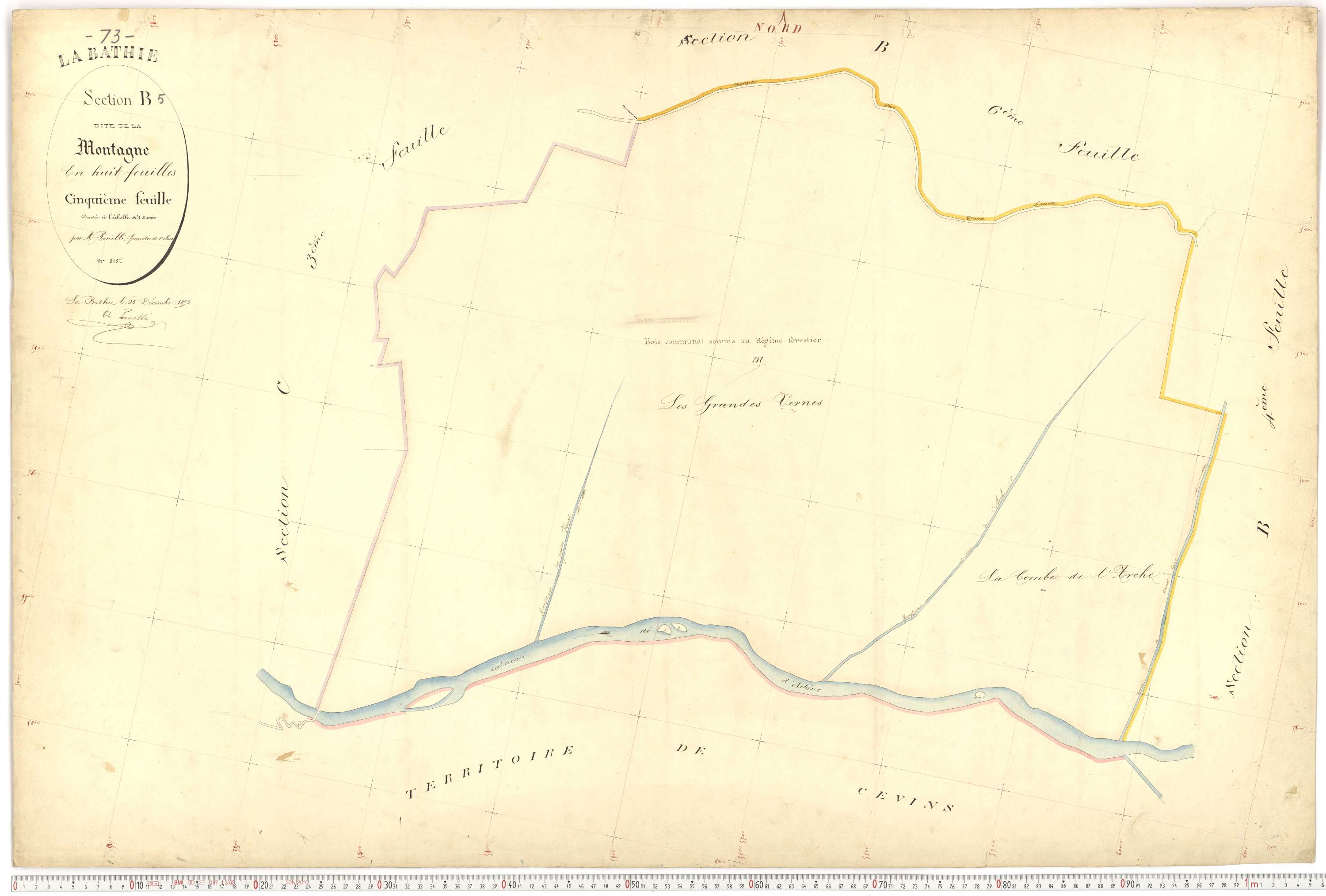 La Bâthie - Plans cadastraux du premier cadastre français.