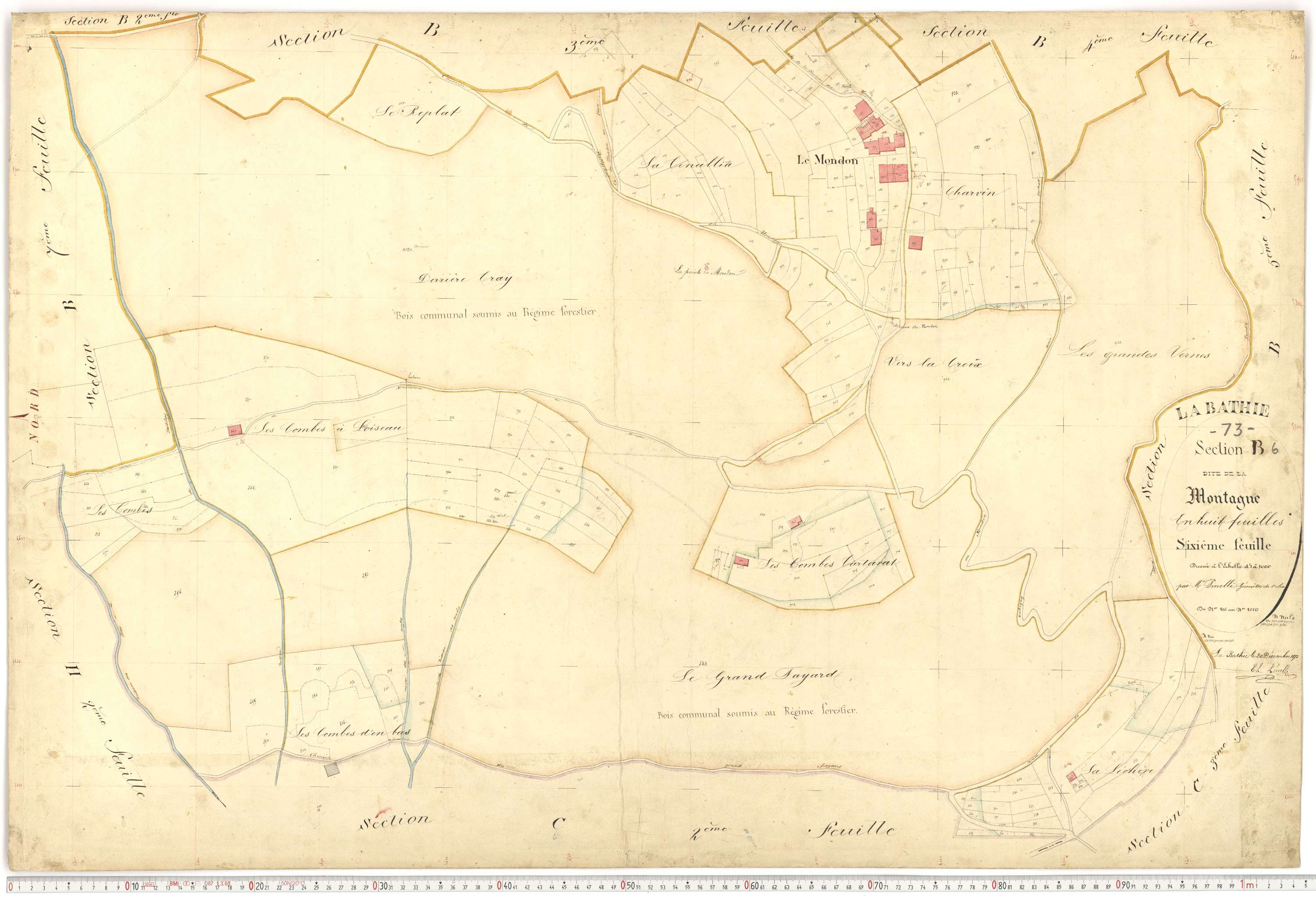 La Bâthie - Plans cadastraux du premier cadastre français.