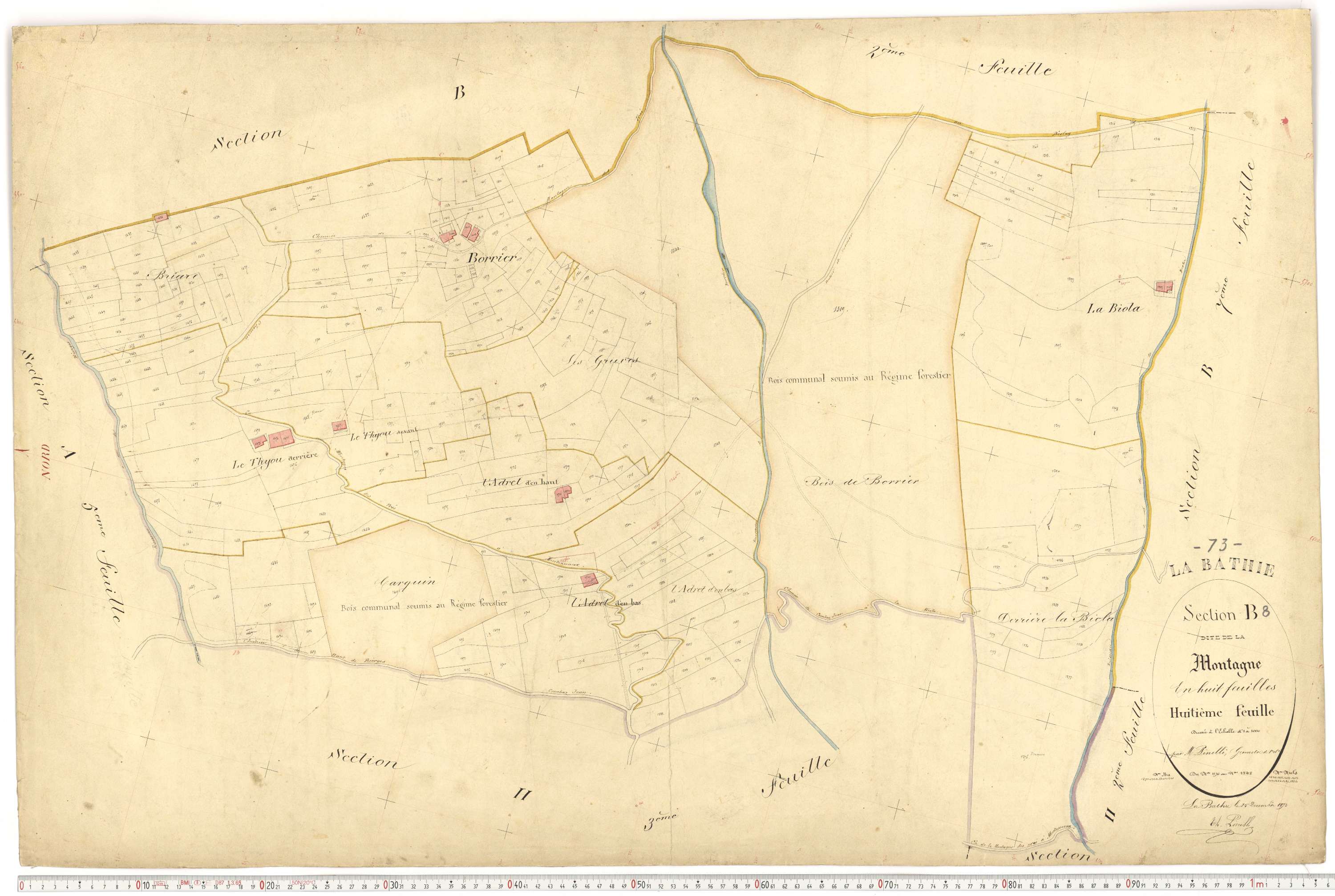La Bâthie - Plans cadastraux du premier cadastre français.
