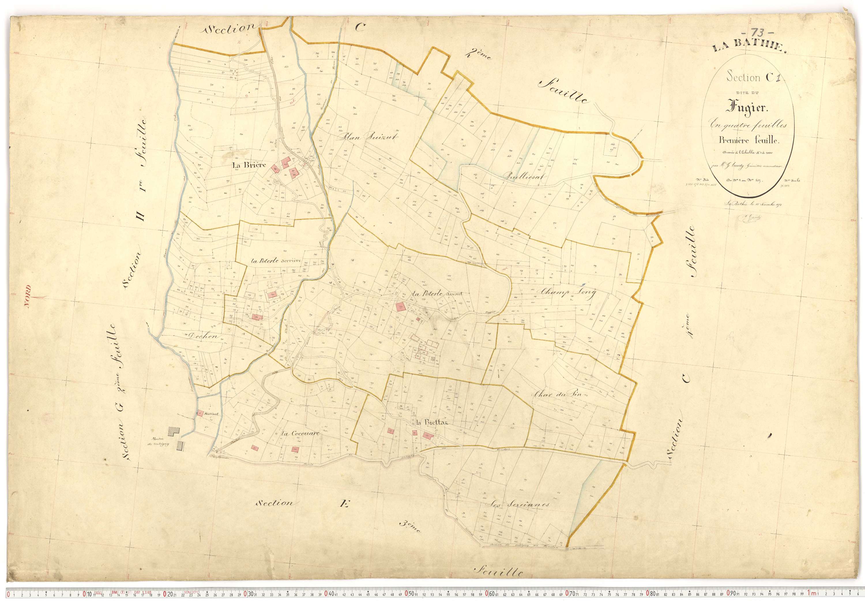 La Bâthie - Plans cadastraux du premier cadastre français.