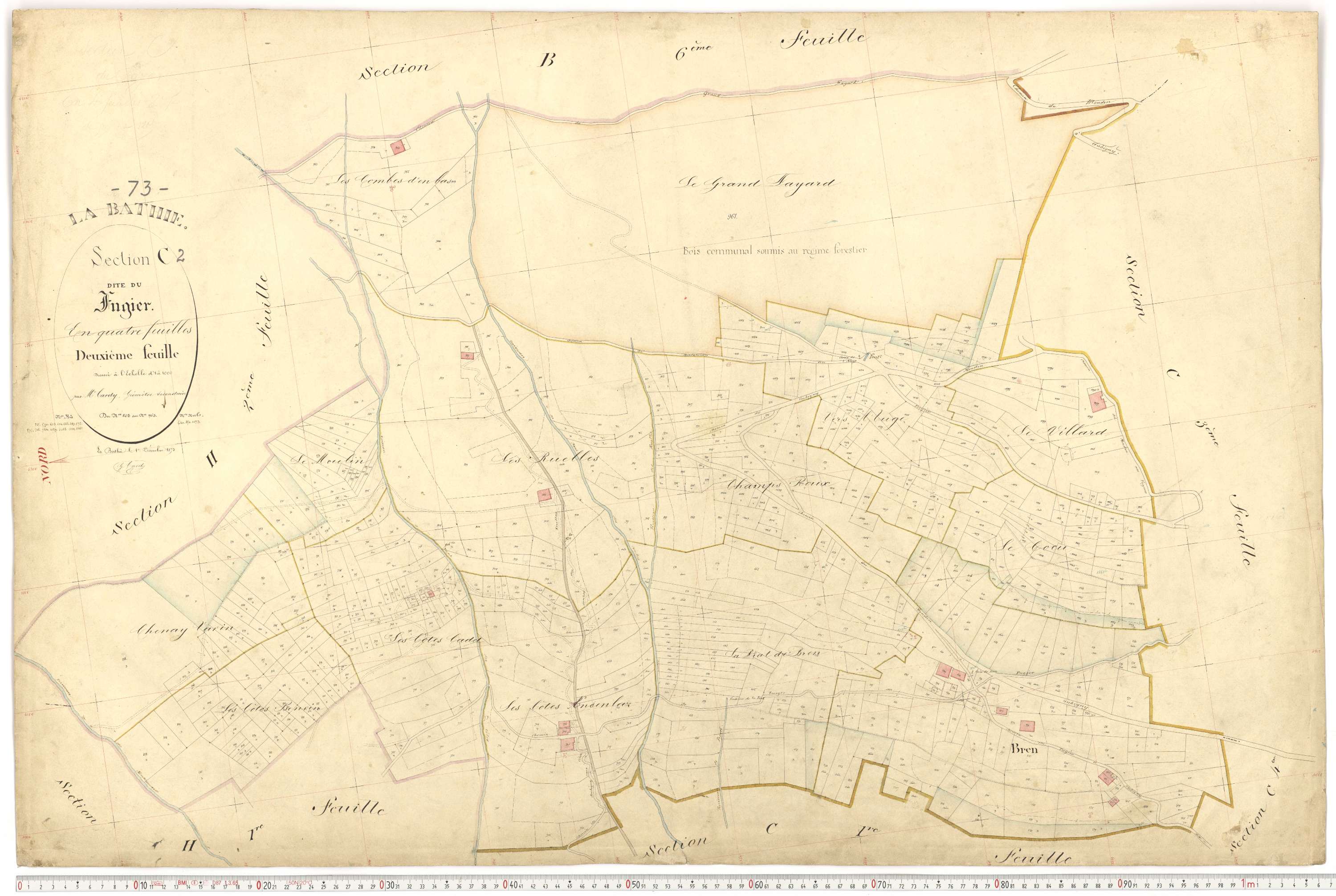 La Bâthie - Plans cadastraux du premier cadastre français.