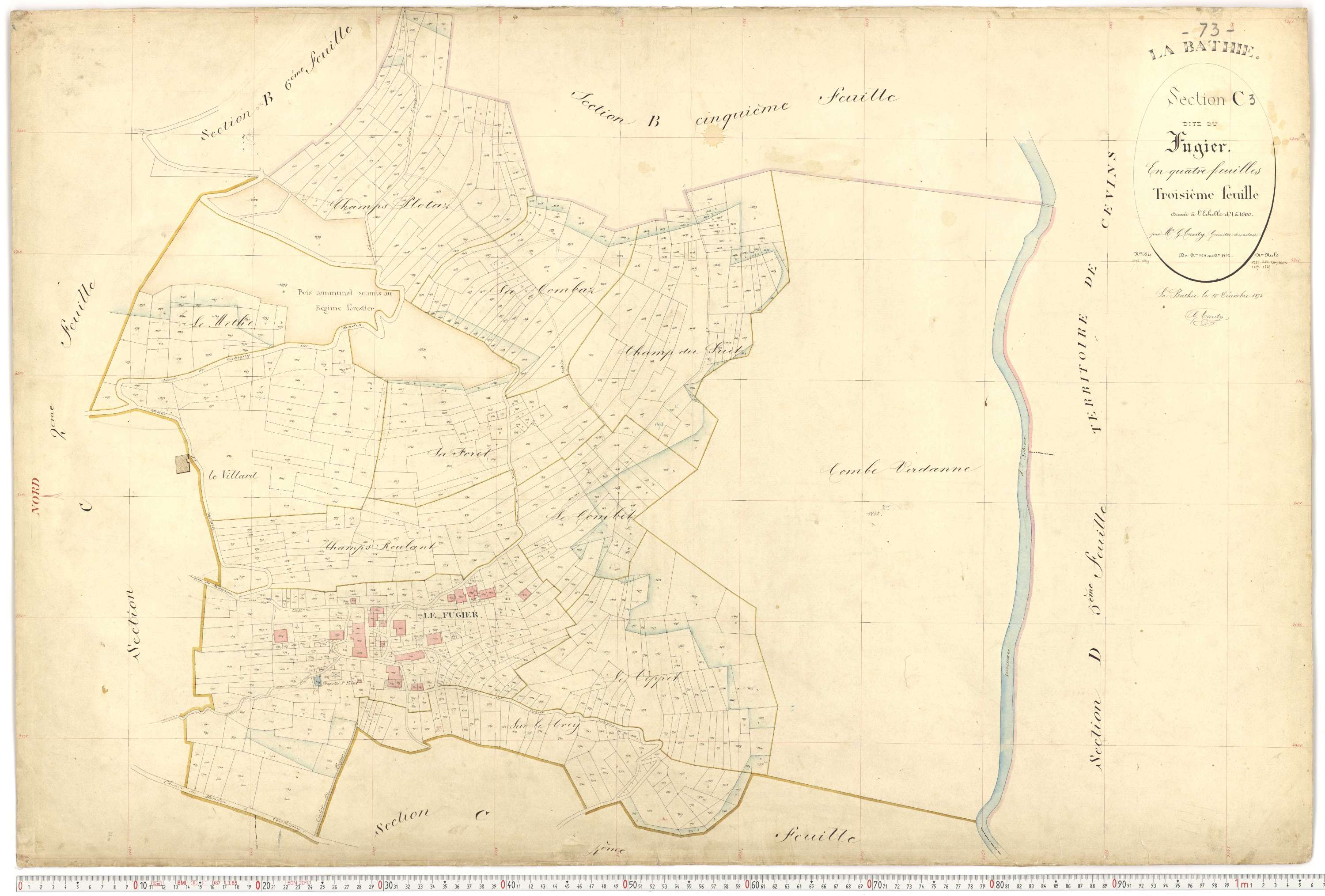 La Bâthie - Plans cadastraux du premier cadastre français.