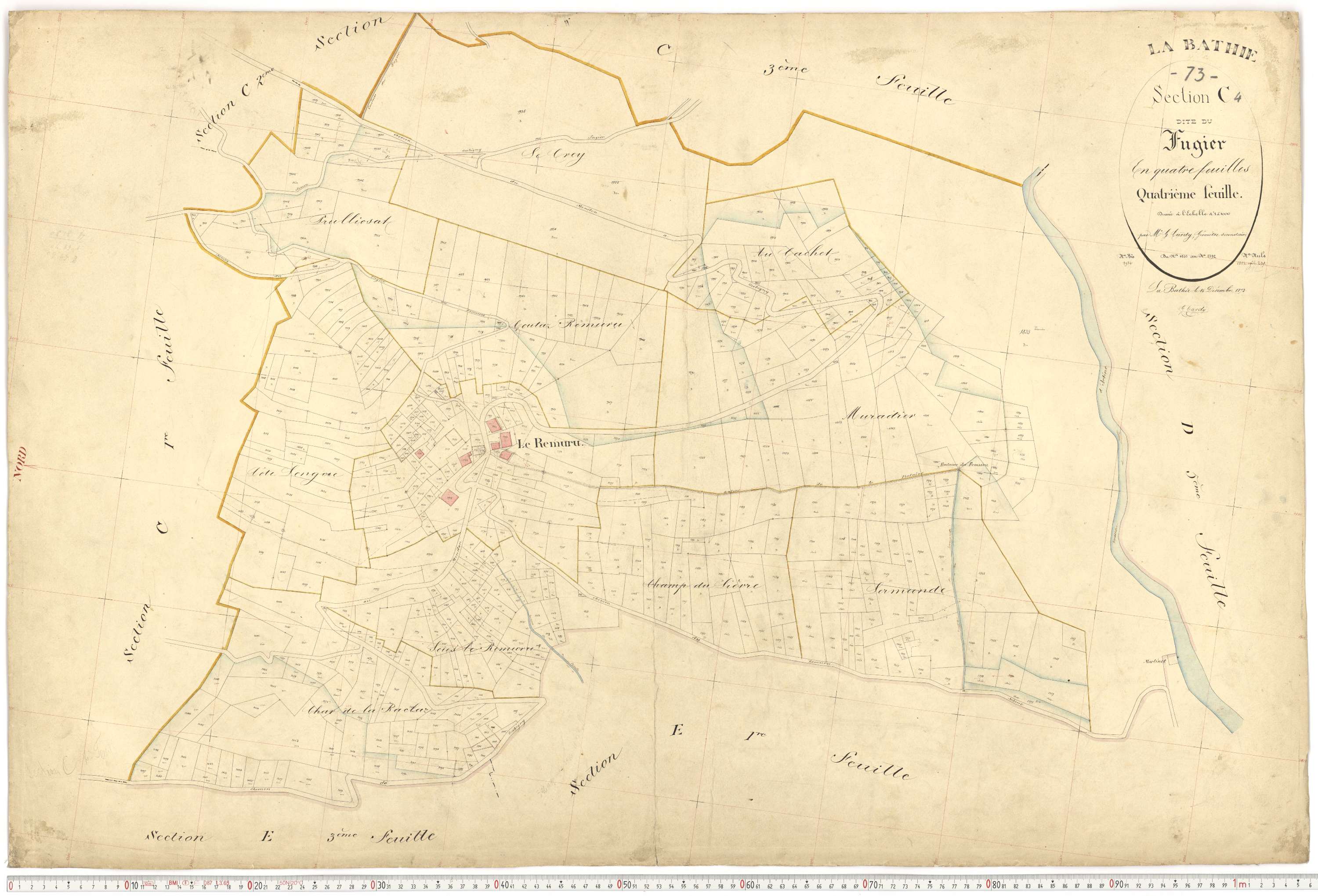 La Bâthie - Plans cadastraux du premier cadastre français.