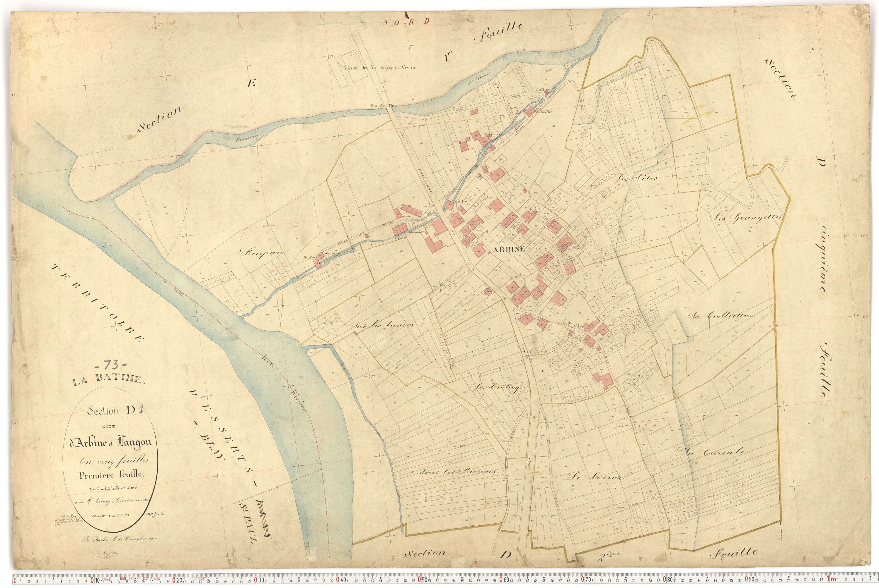 La Bâthie - Plans cadastraux du premier cadastre français.
