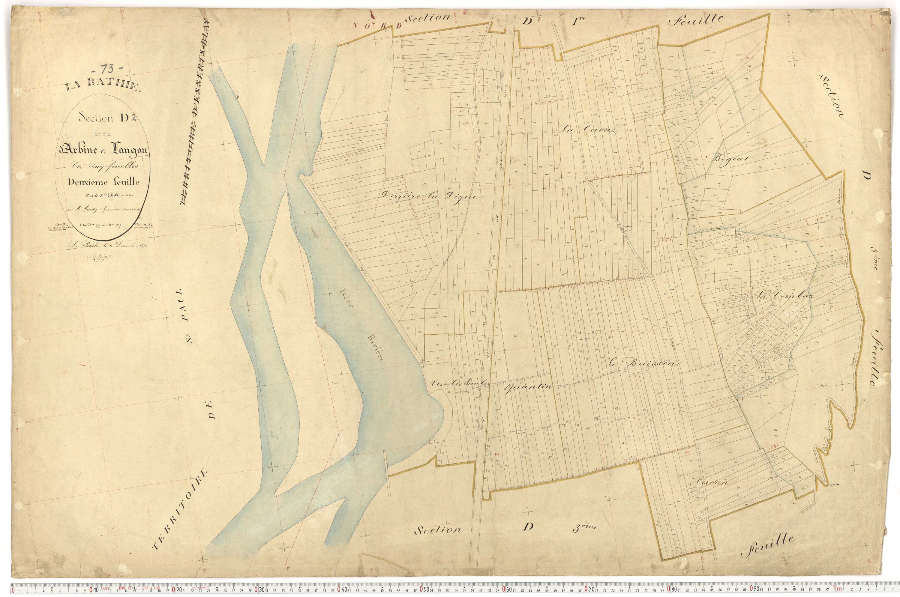 La Bâthie - Plans cadastraux du premier cadastre français.