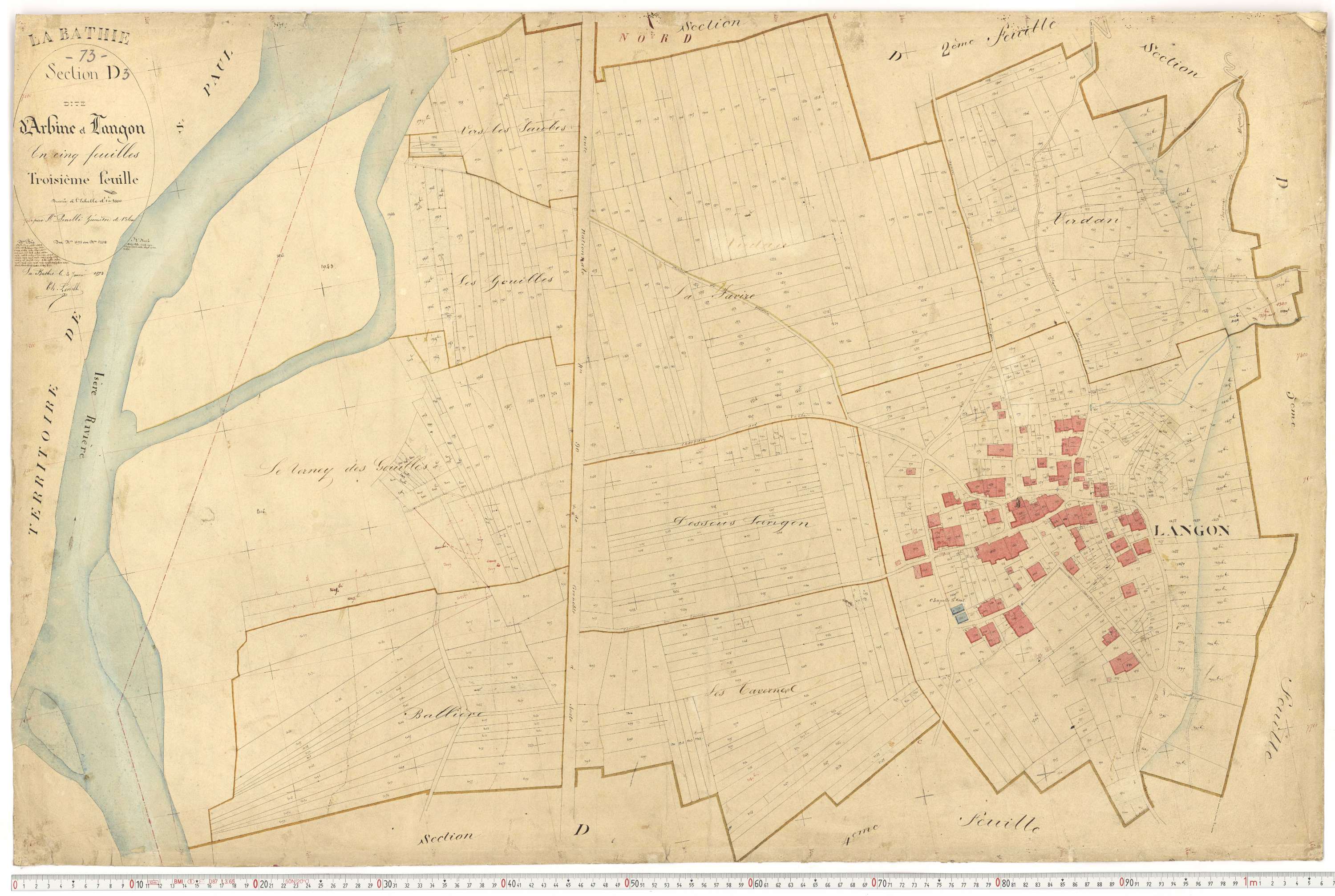 La Bâthie - Plans cadastraux du premier cadastre français.