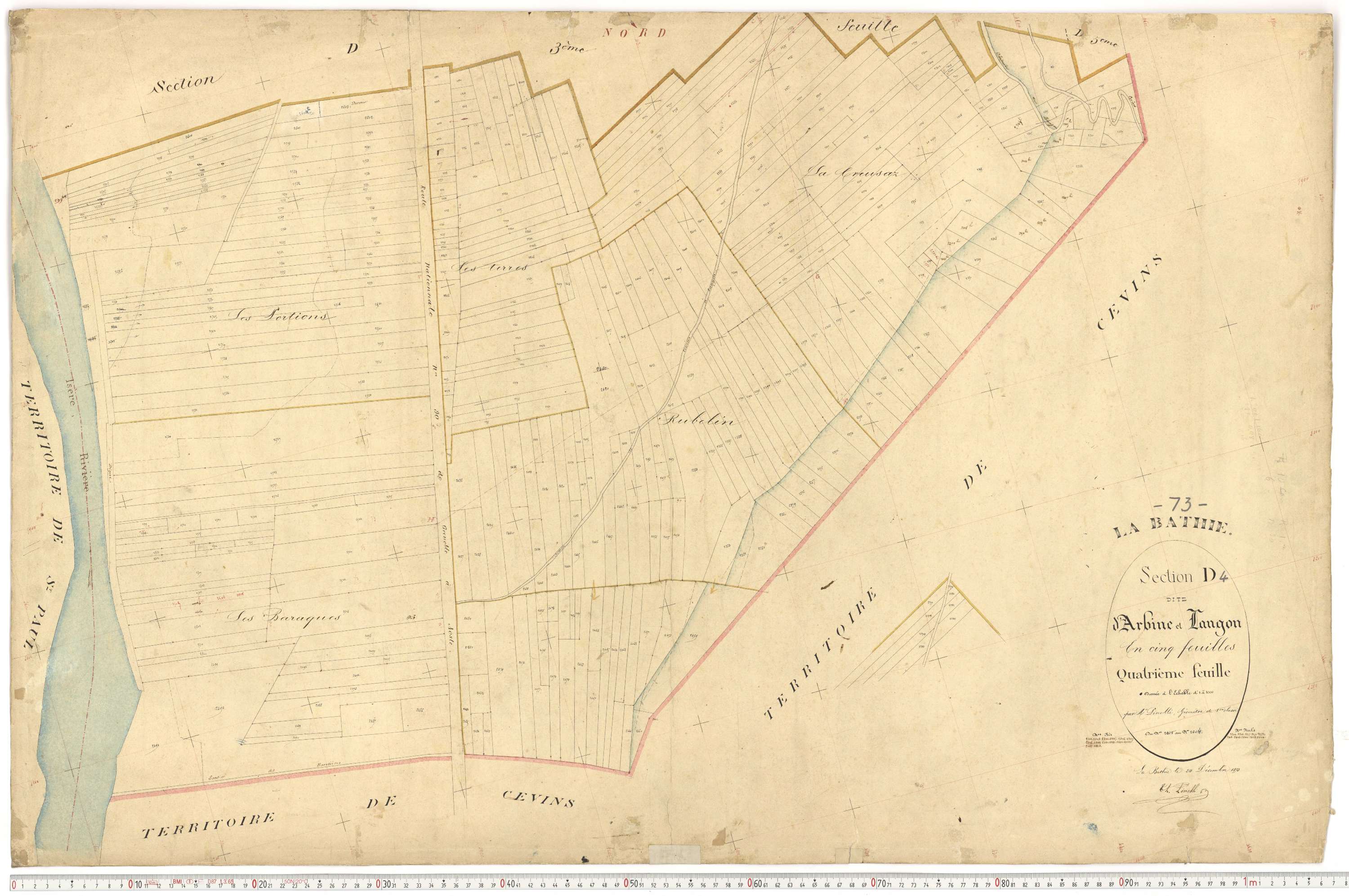 La Bâthie - Plans cadastraux du premier cadastre français.