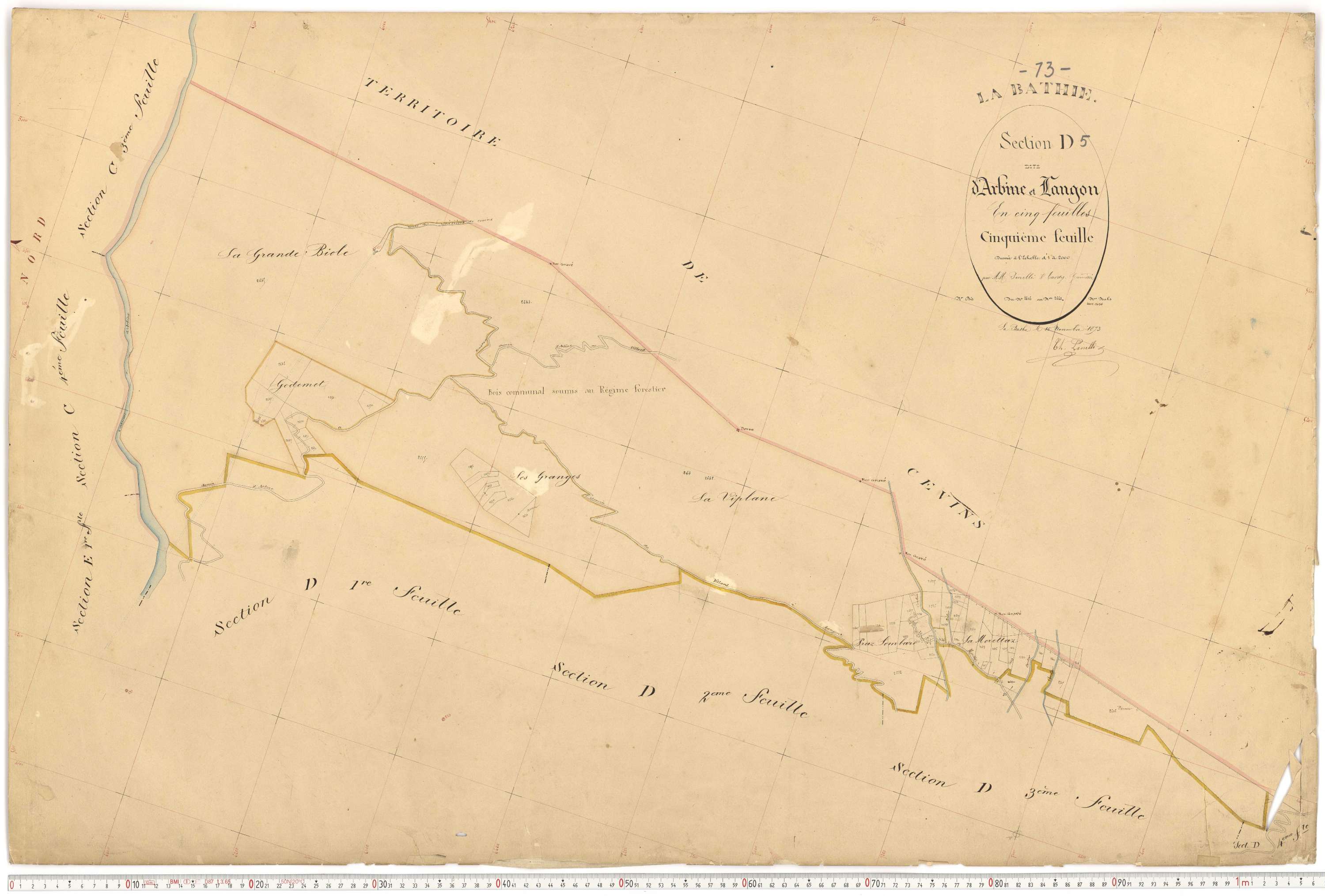 La Bâthie - Plans cadastraux du premier cadastre français.