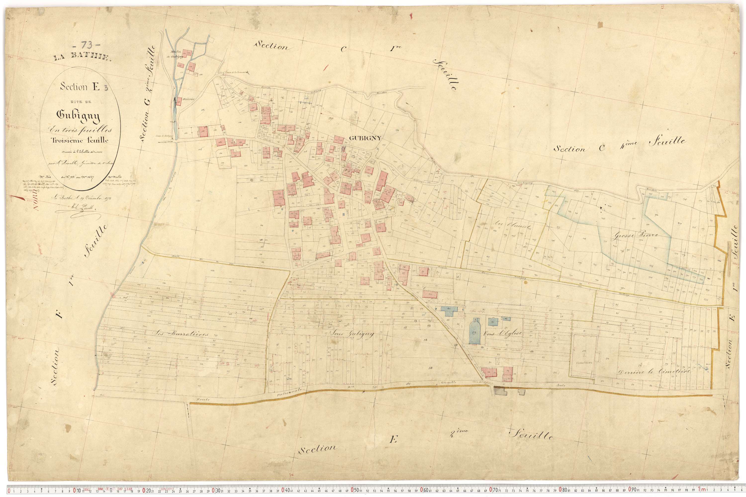 La Bâthie - Plans cadastraux du premier cadastre français.