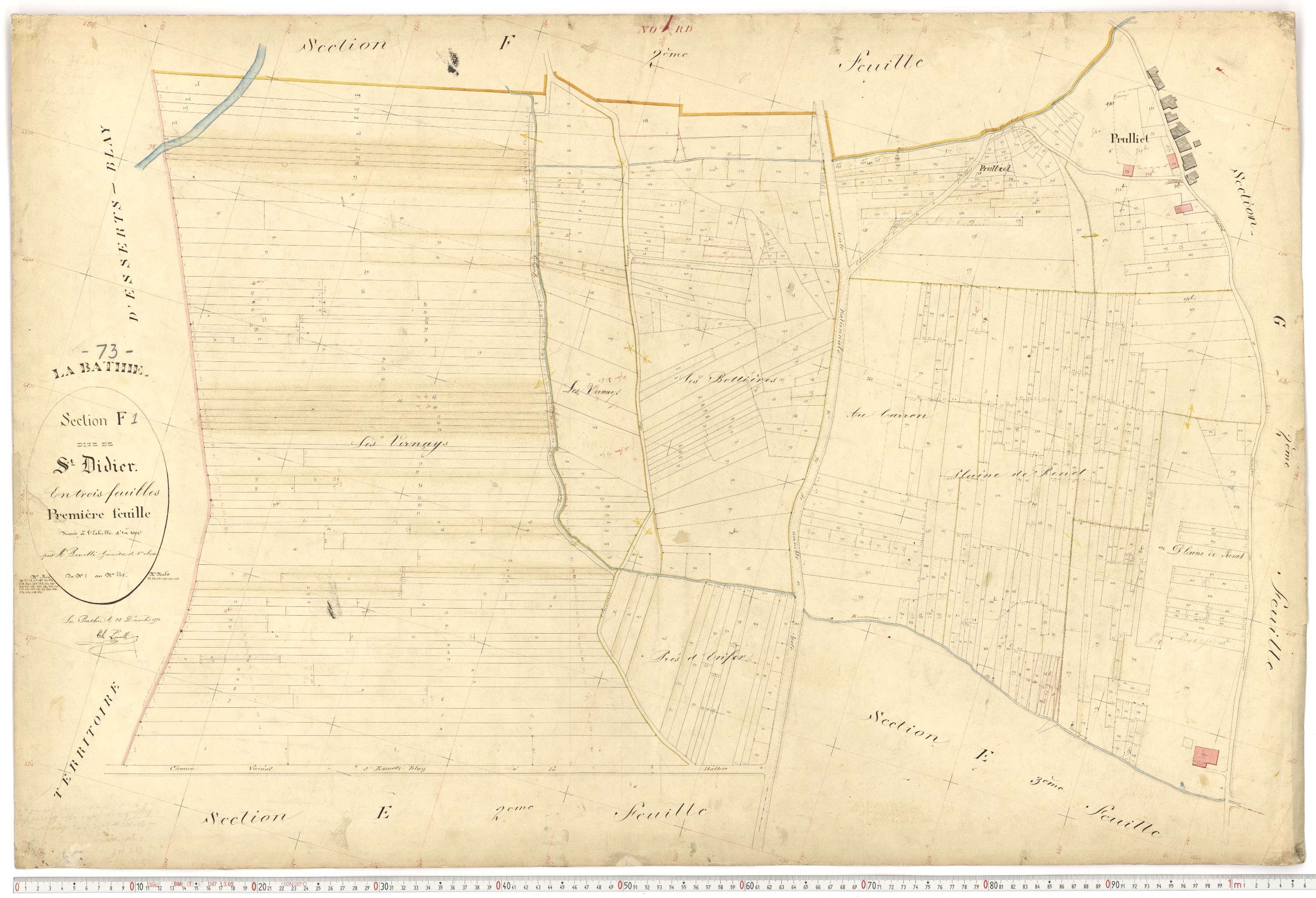 La Bâthie - Plans cadastraux du premier cadastre français.