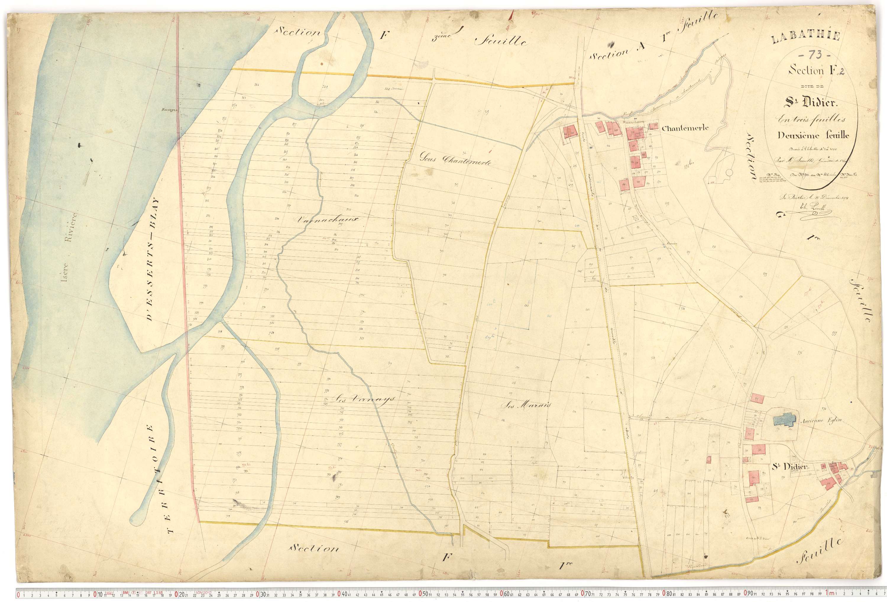 La Bâthie - Plans cadastraux du premier cadastre français.