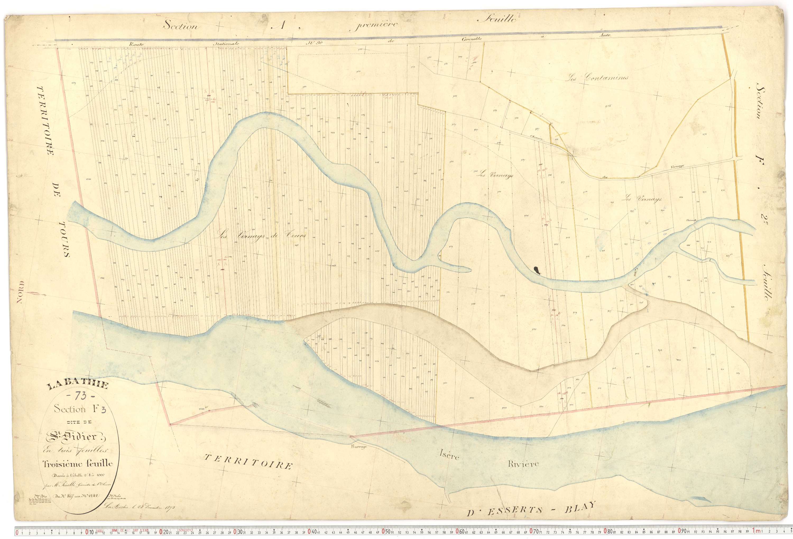 La Bâthie - Plans cadastraux du premier cadastre français.