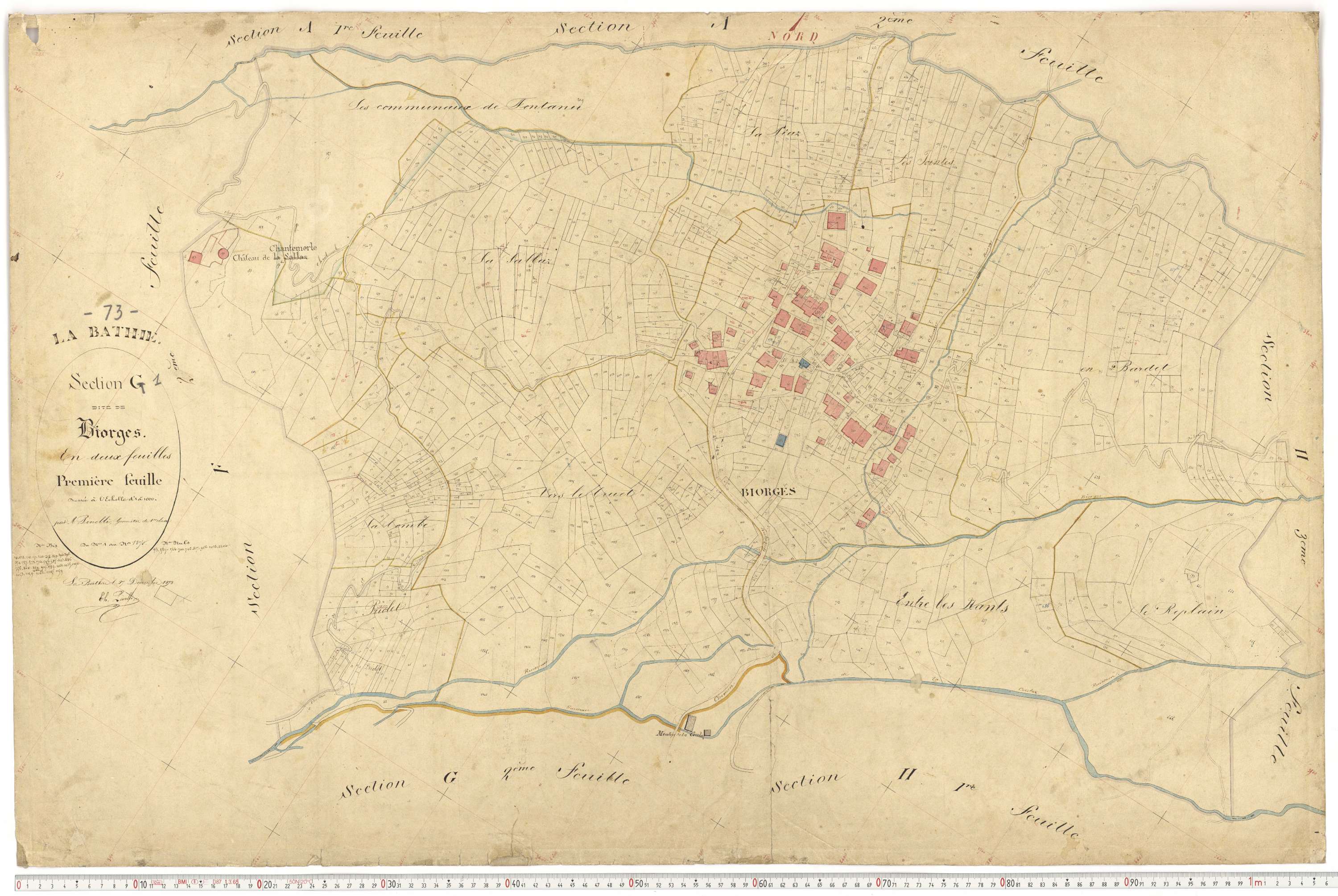 La Bâthie - Plans cadastraux du premier cadastre français.
