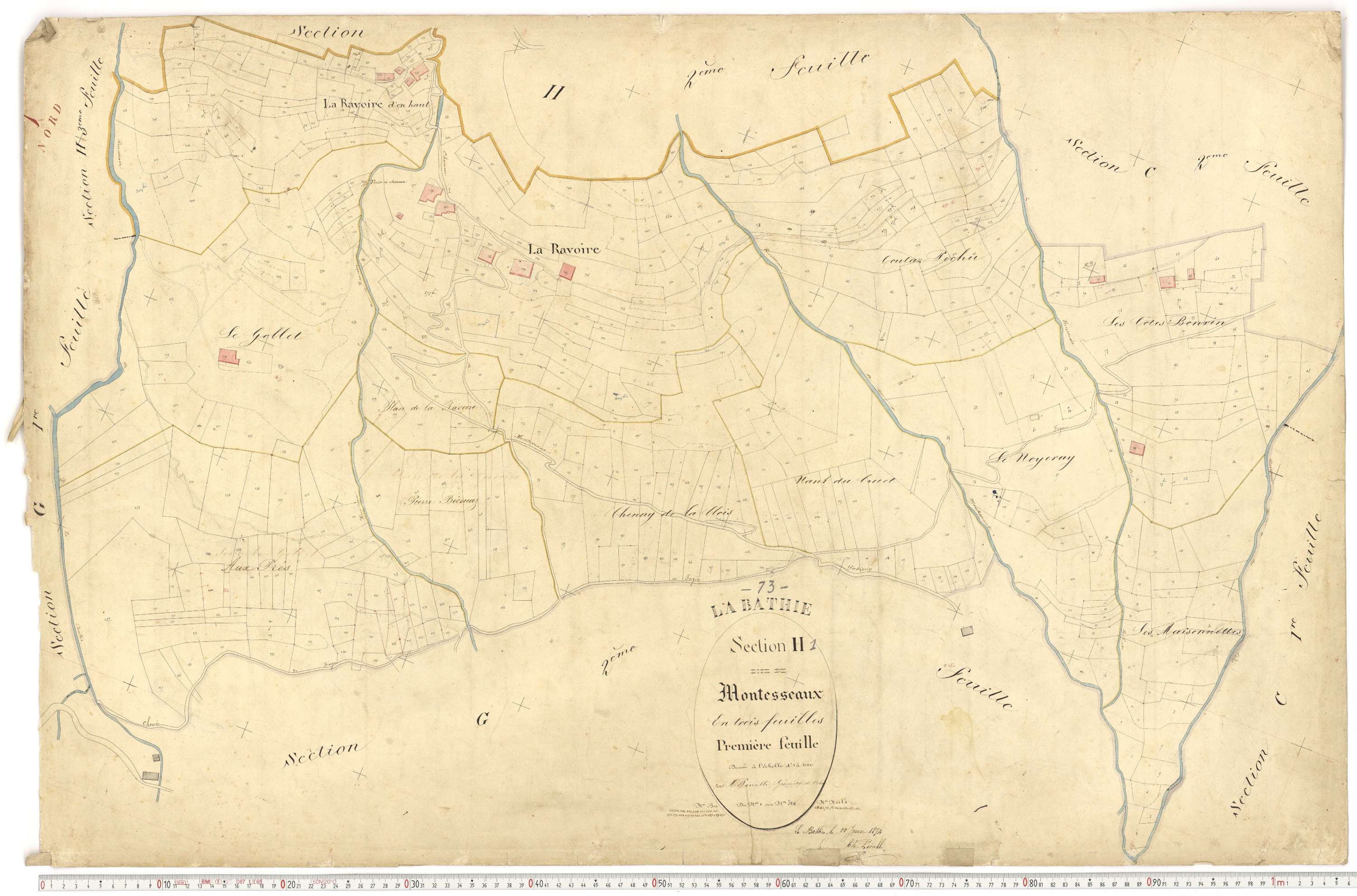 La Bâthie - Plans cadastraux du premier cadastre français.