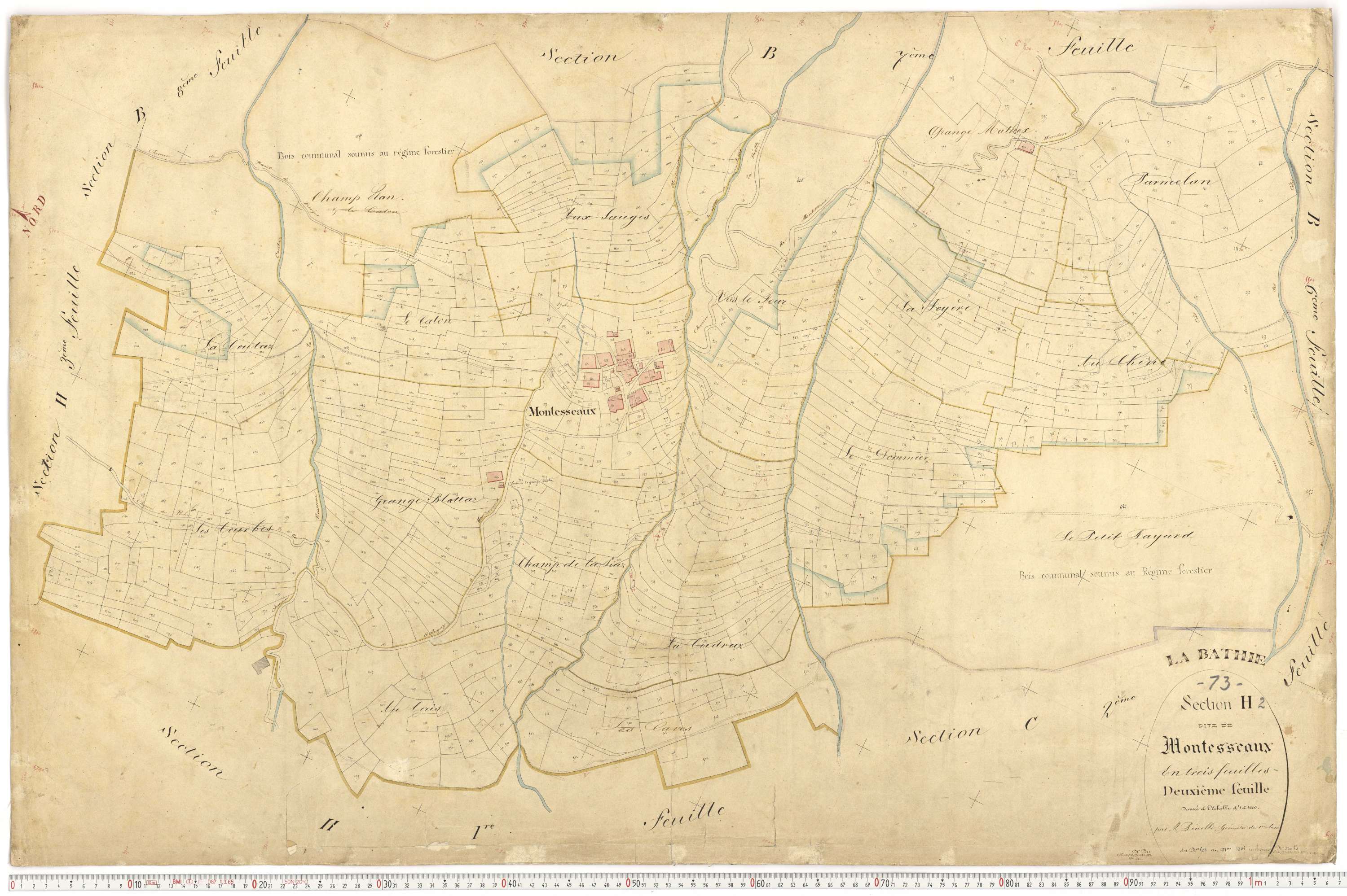 La Bâthie - Plans cadastraux du premier cadastre français.