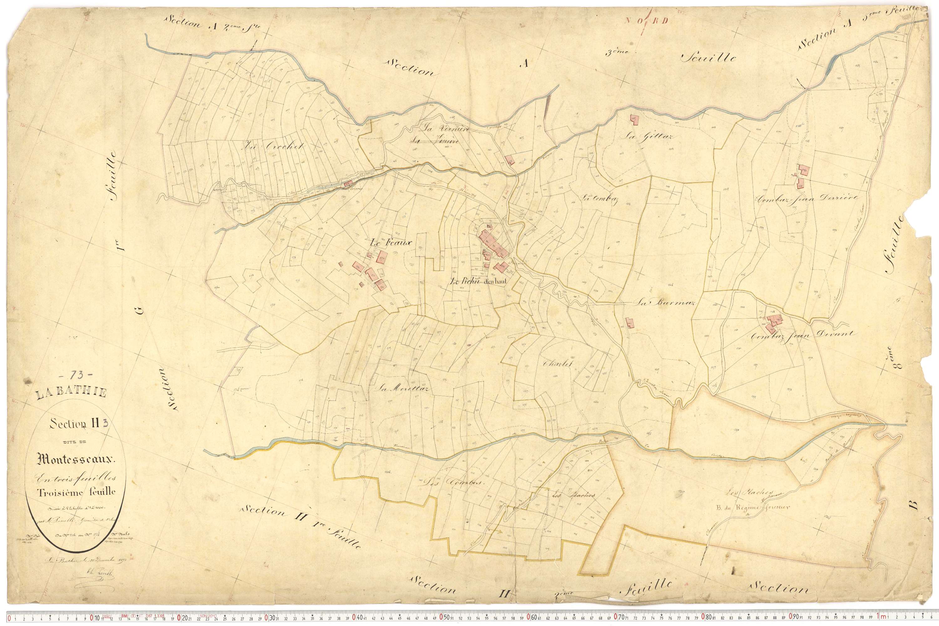 La Bâthie - Plans cadastraux du premier cadastre français.