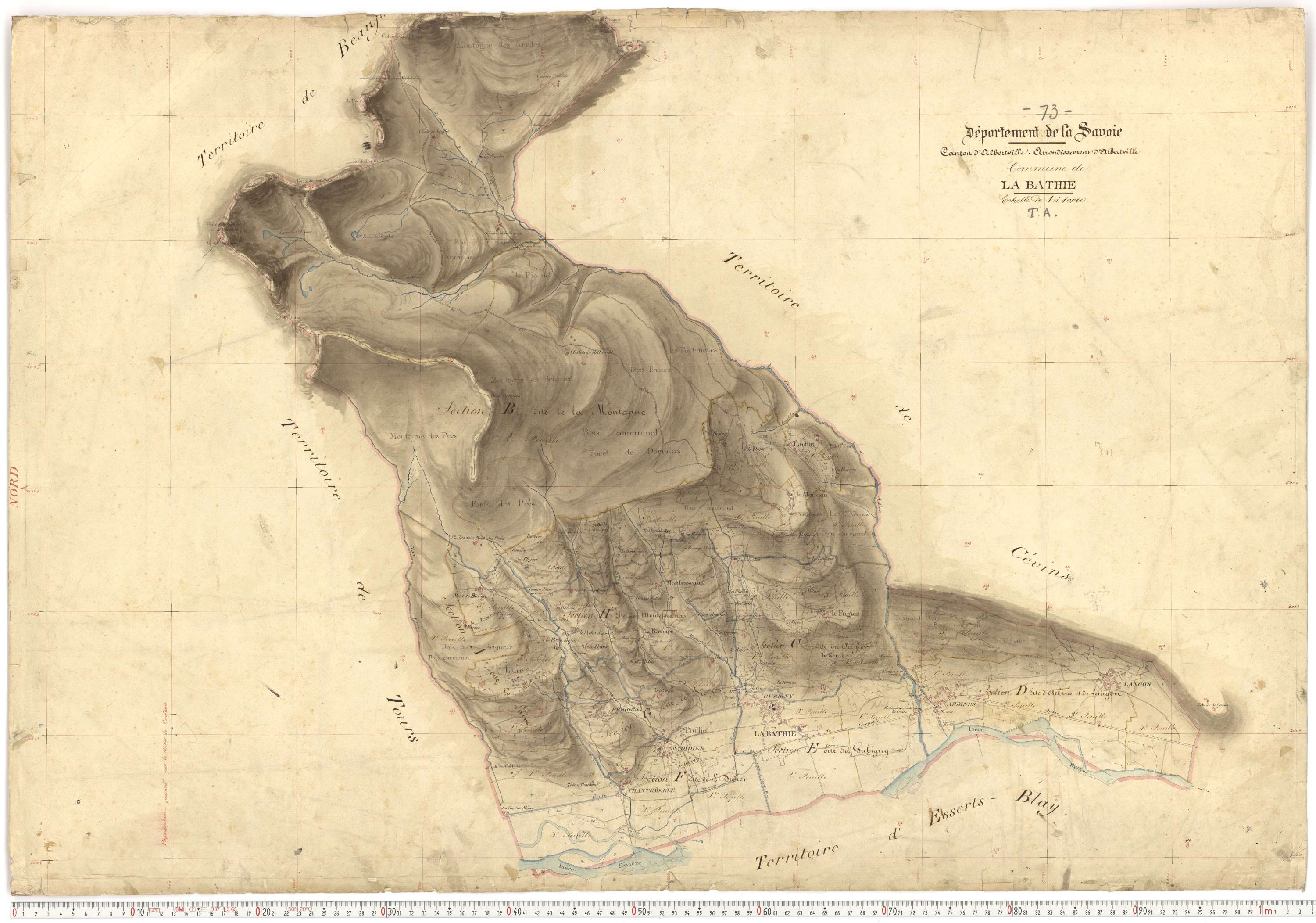 La Bâthie - Plans cadastraux du premier cadastre français.
