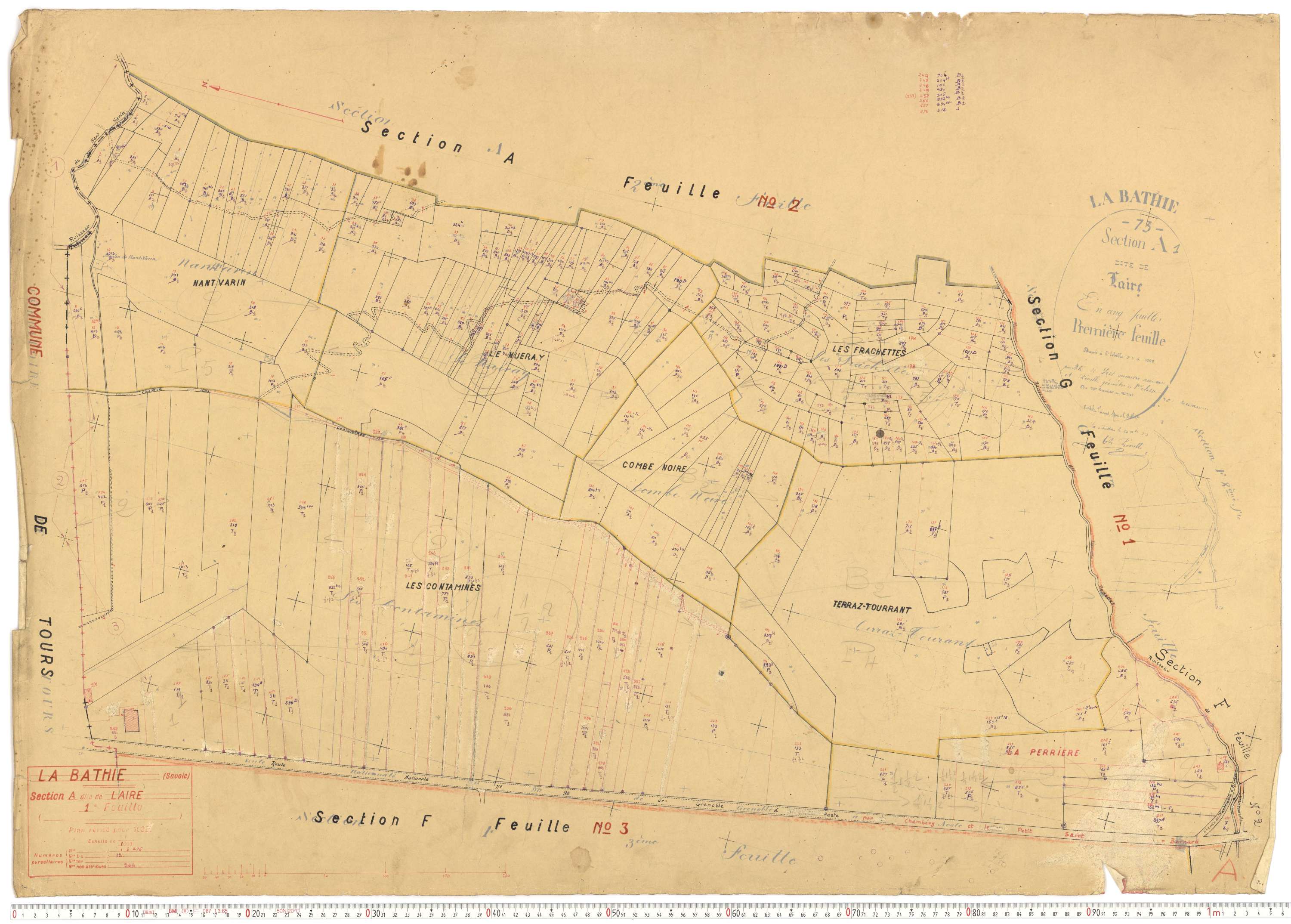 La Bâthie - Cadastre rénové (1937).