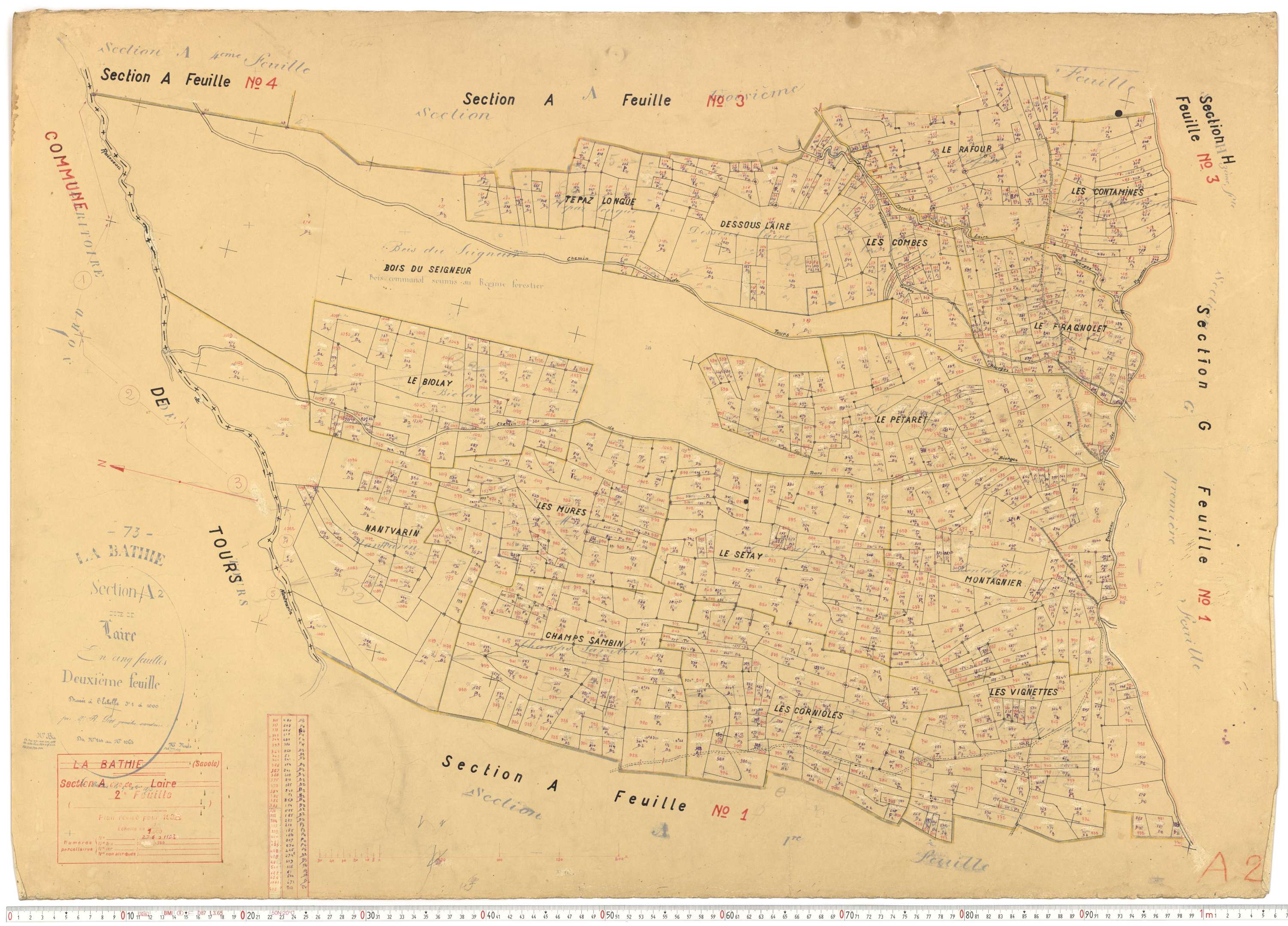 La Bâthie - Cadastre rénové (1937).
