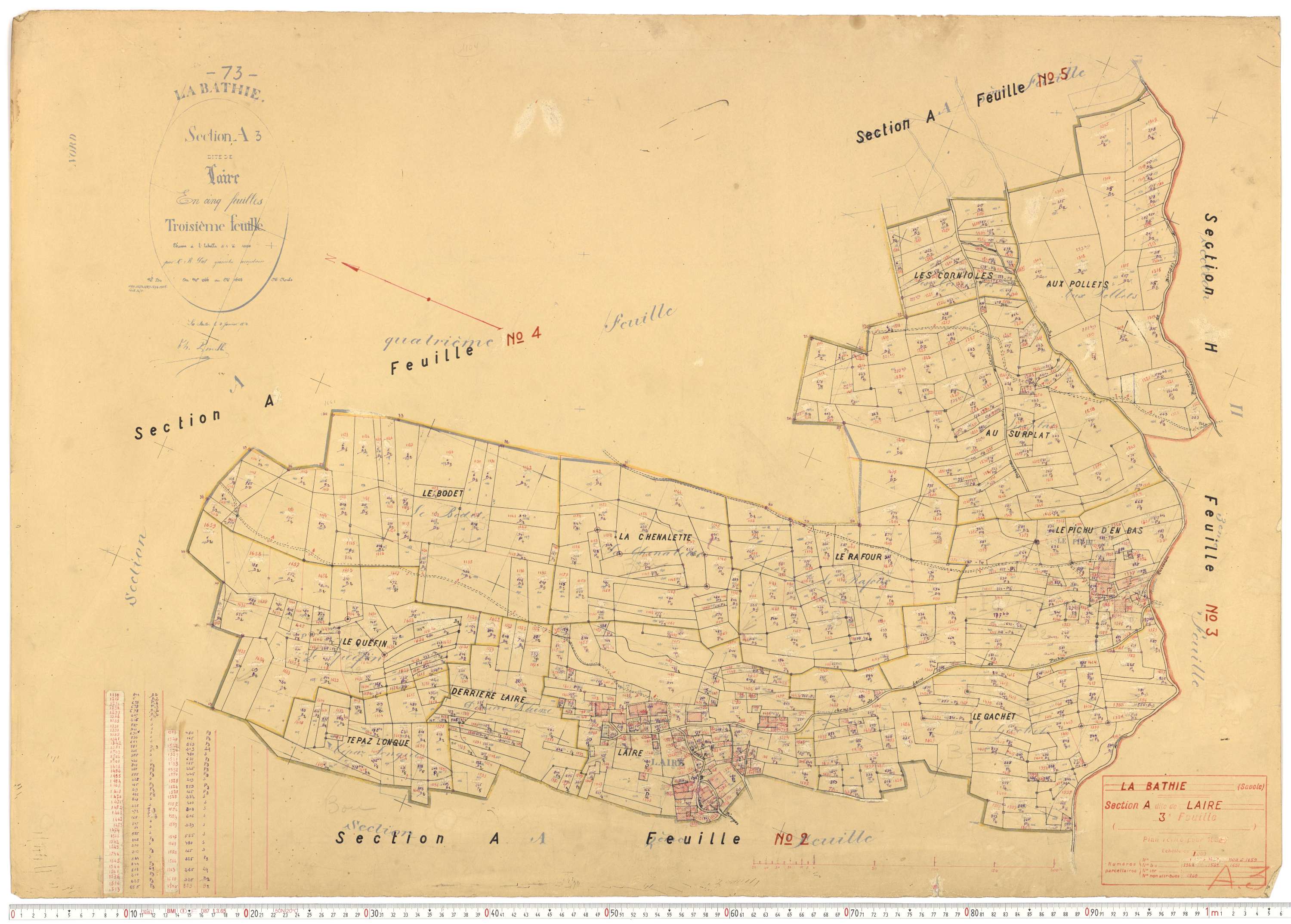 La Bâthie - Cadastre rénové (1937).
