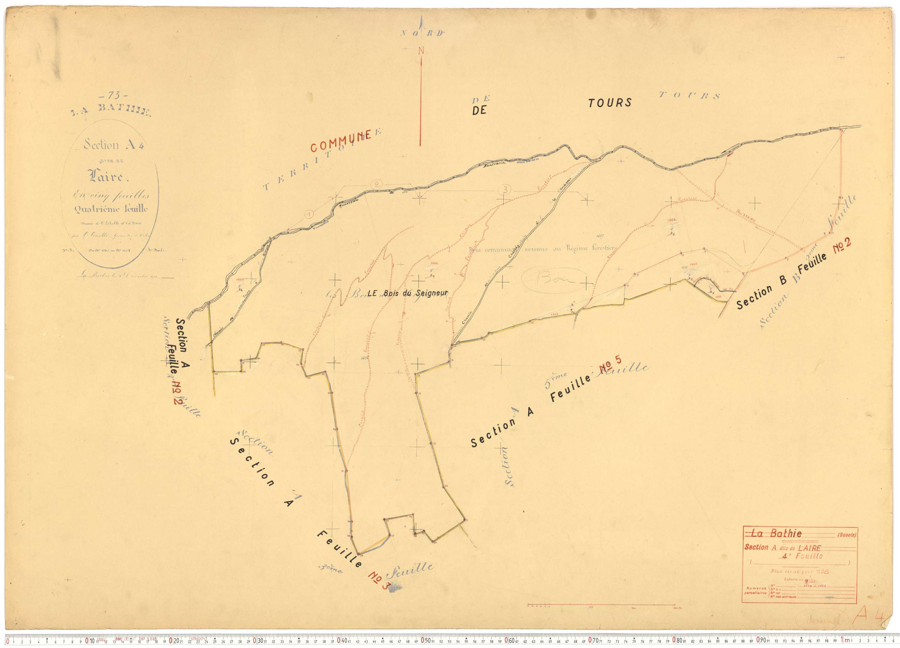 La Bâthie - Cadastre rénové (1937).