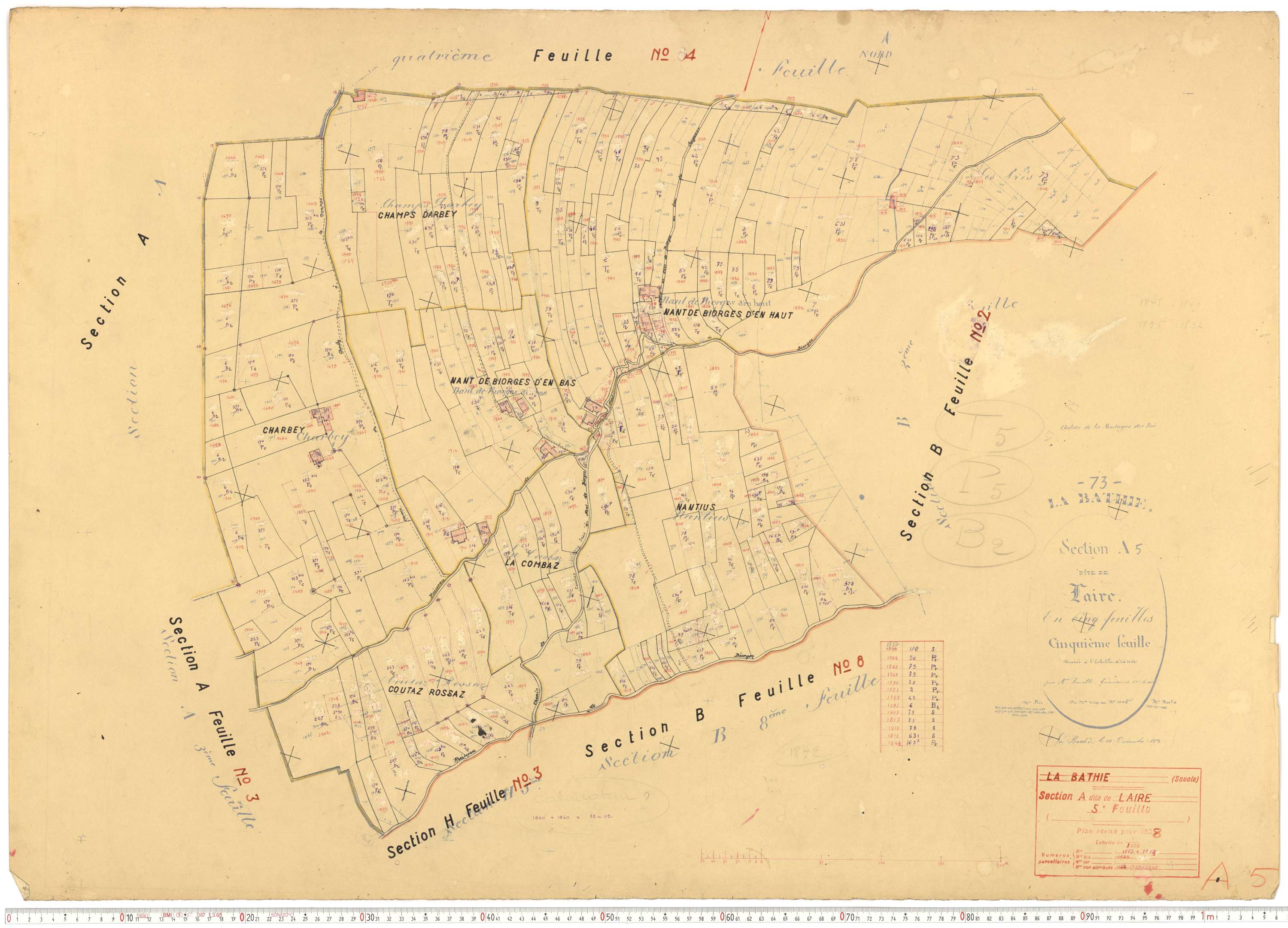 La Bâthie - Cadastre rénové (1937).