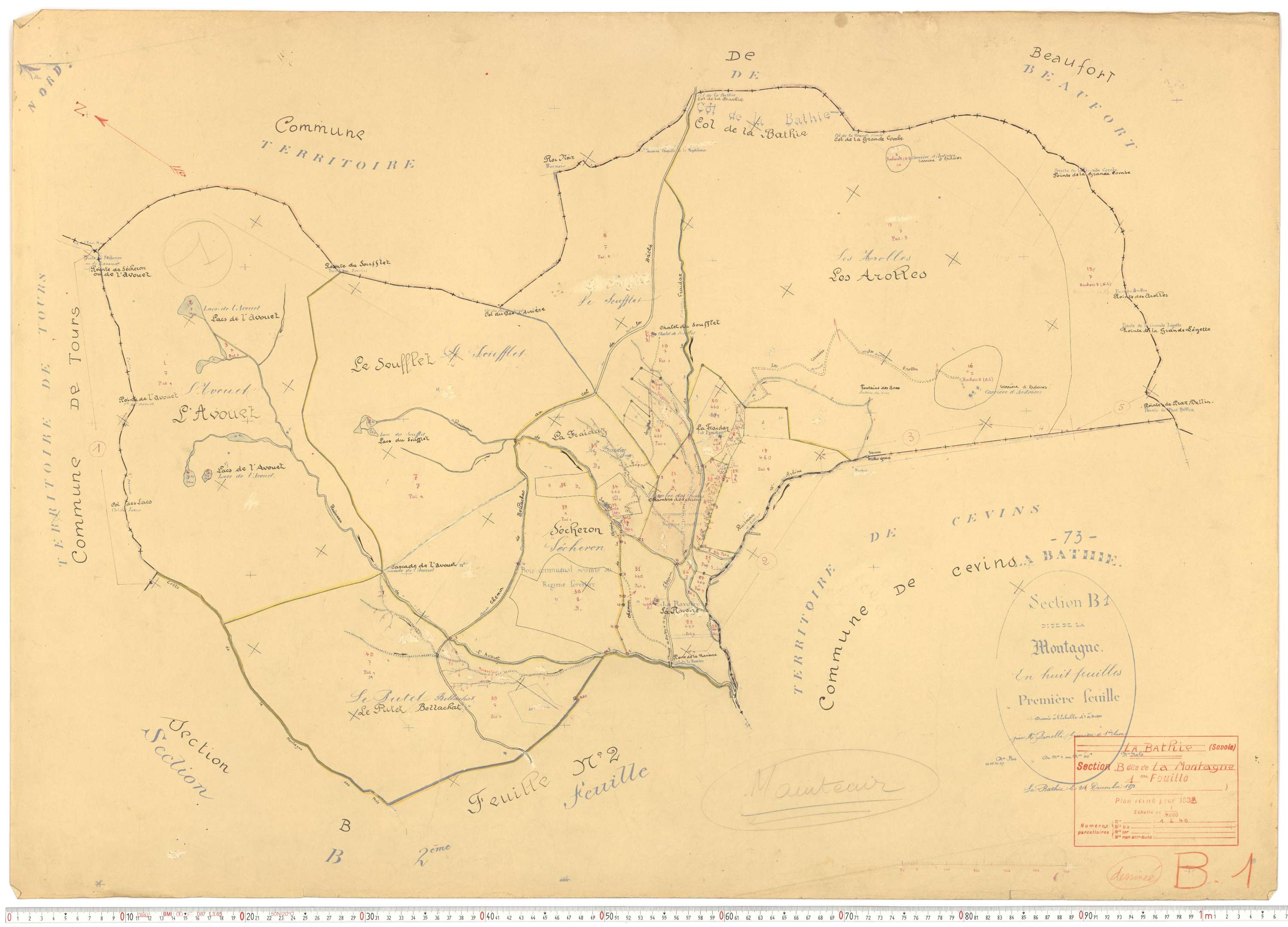 La Bâthie - Cadastre rénové (1937).