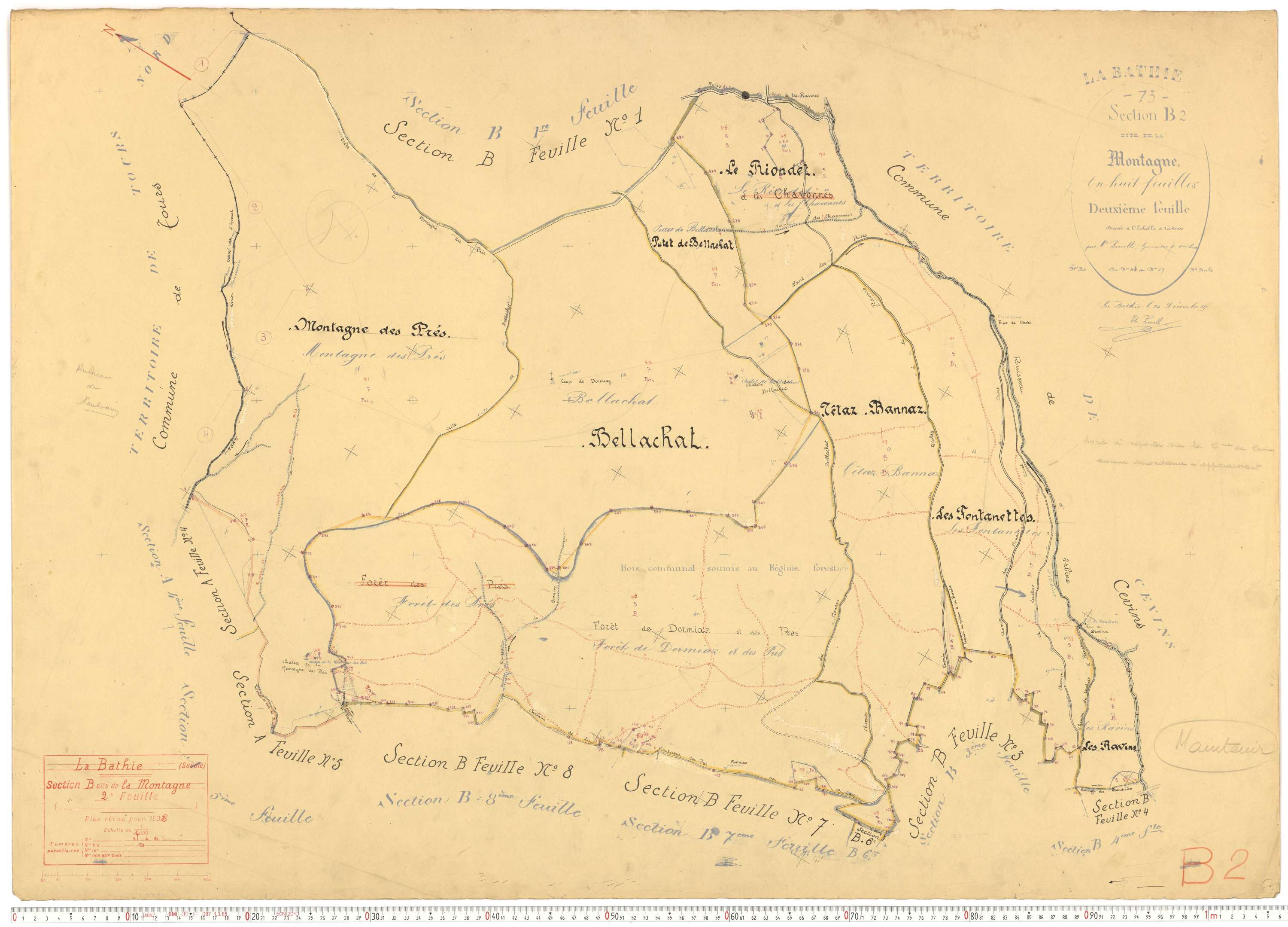 La Bâthie - Cadastre rénové (1937).