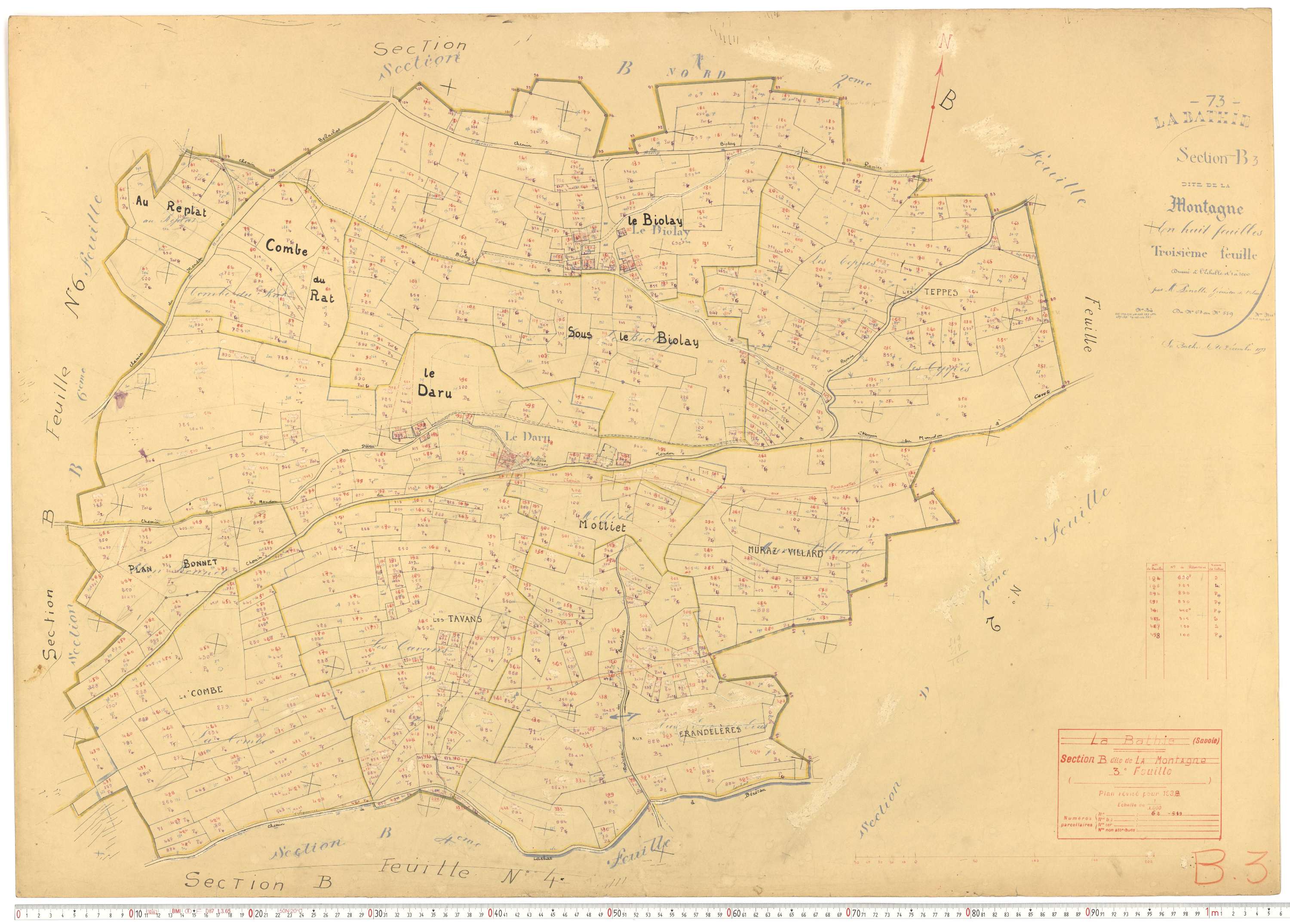 La Bâthie - Cadastre rénové (1937).