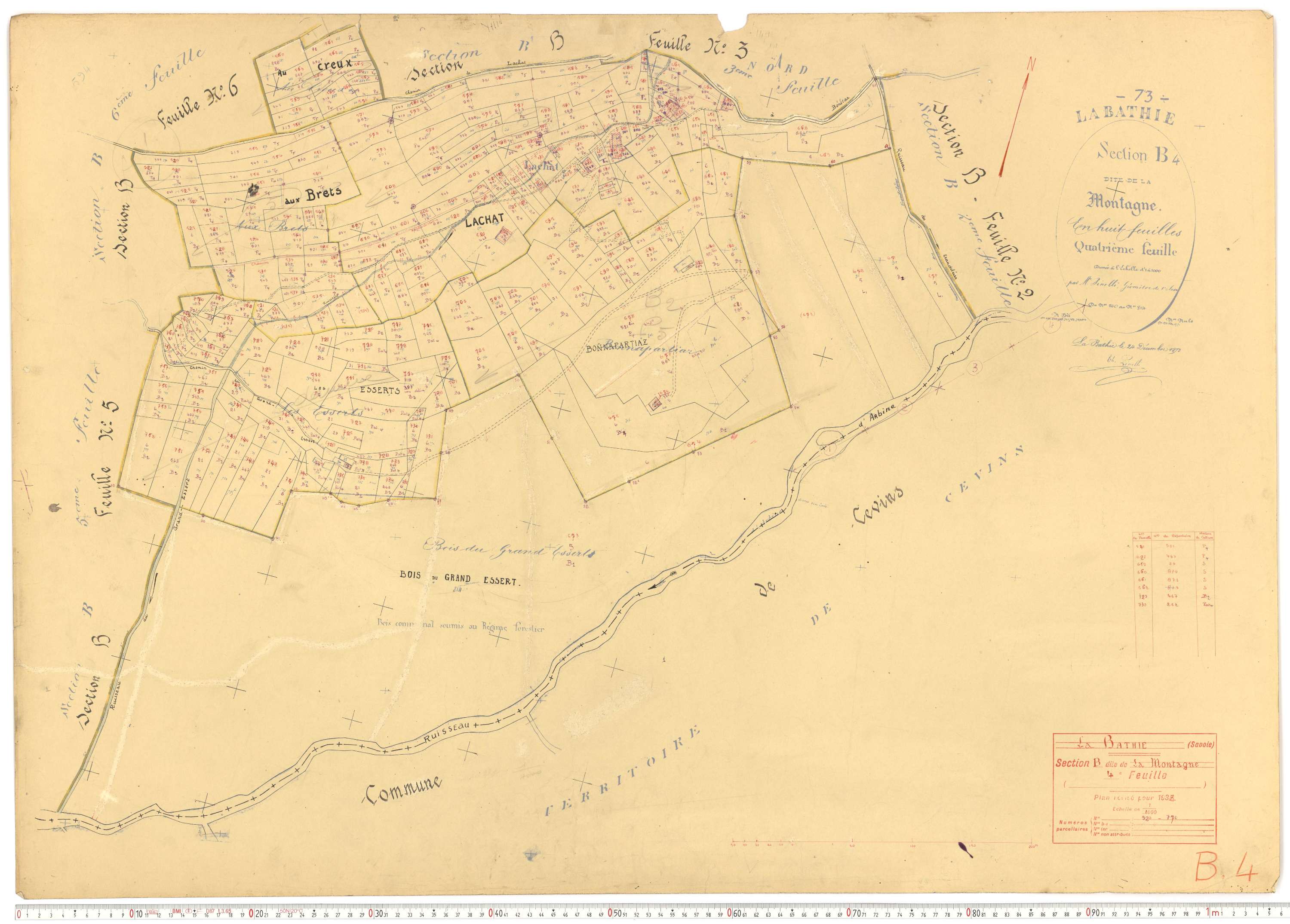 La Bâthie - Cadastre rénové (1937).