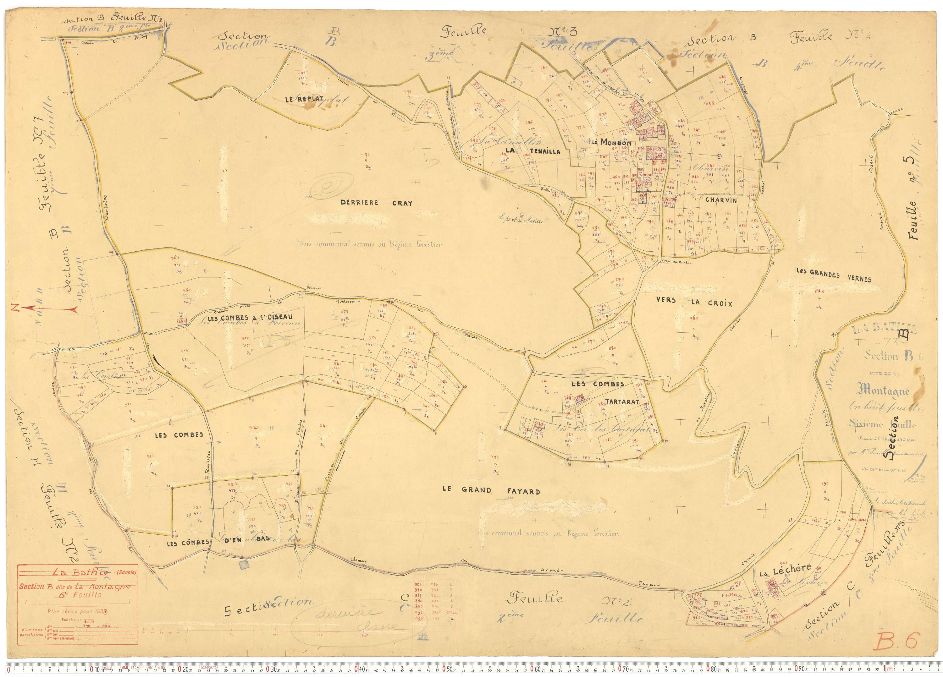 La Bâthie - Cadastre rénové (1937).