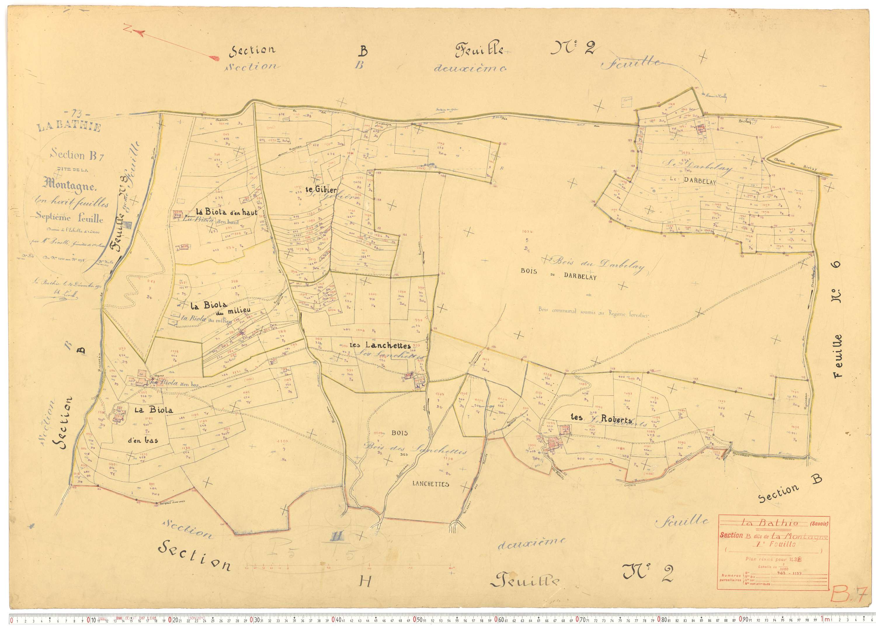 La Bâthie - Cadastre rénové (1937).