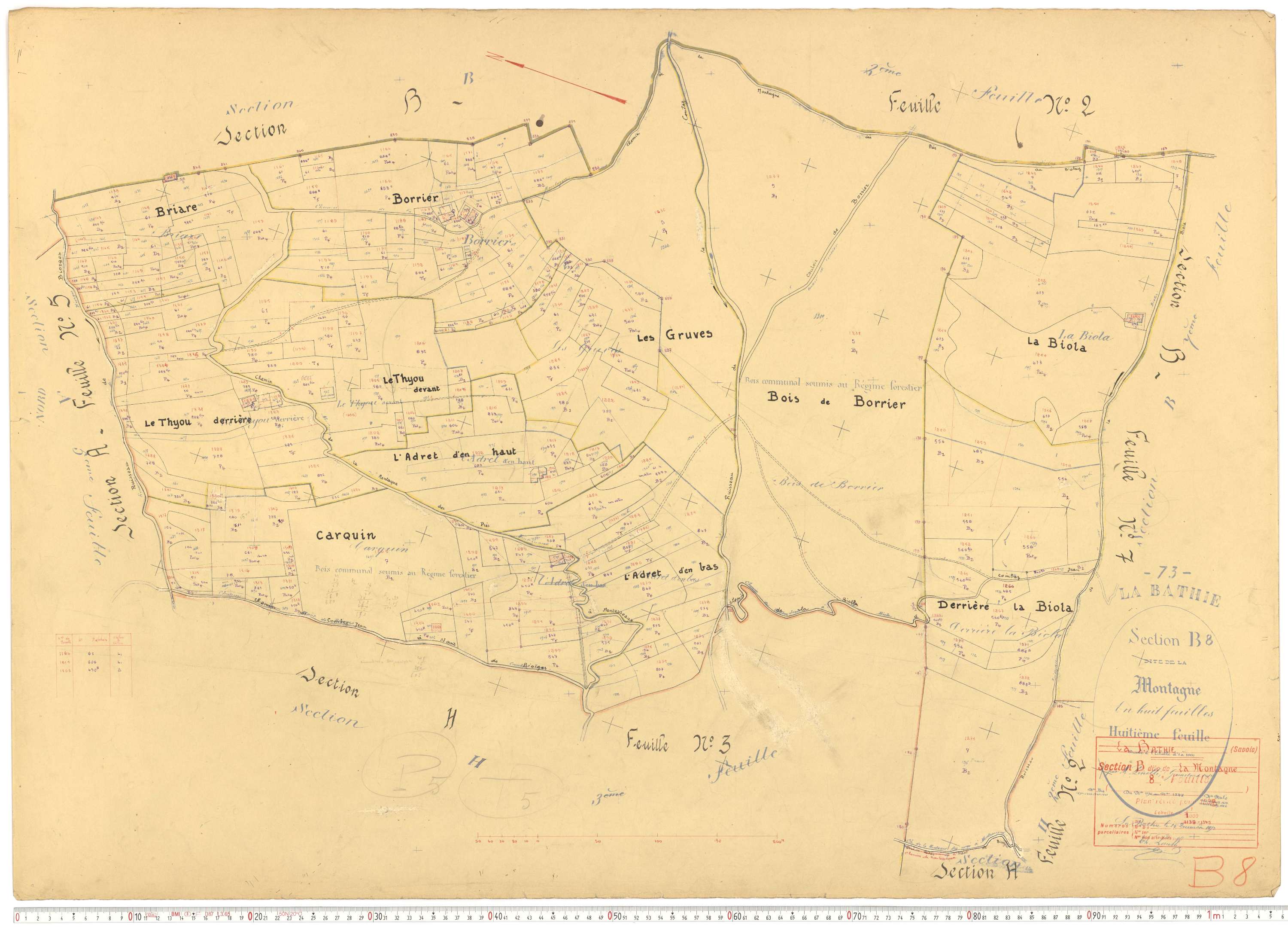 La Bâthie - Cadastre rénové (1937).
