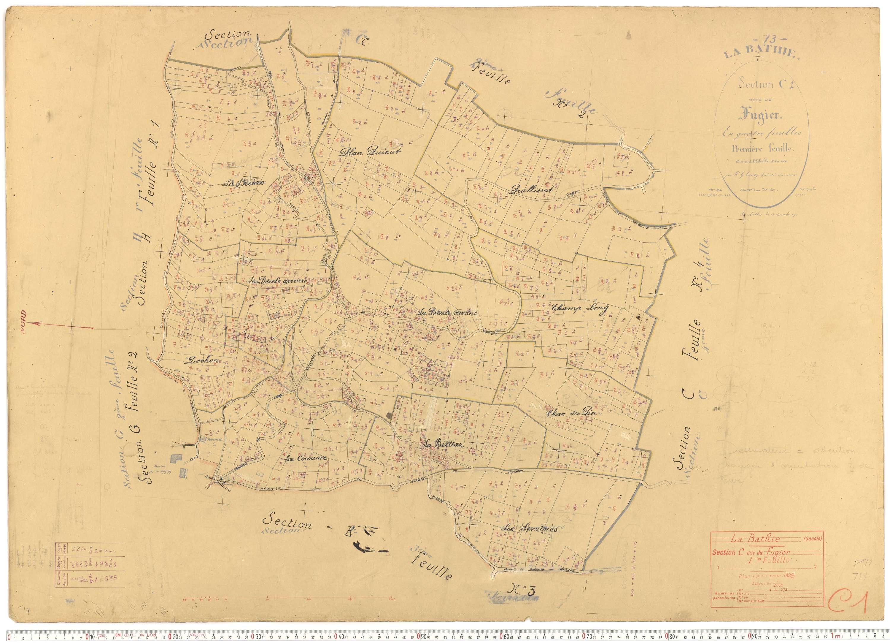 La Bâthie - Cadastre rénové (1937).