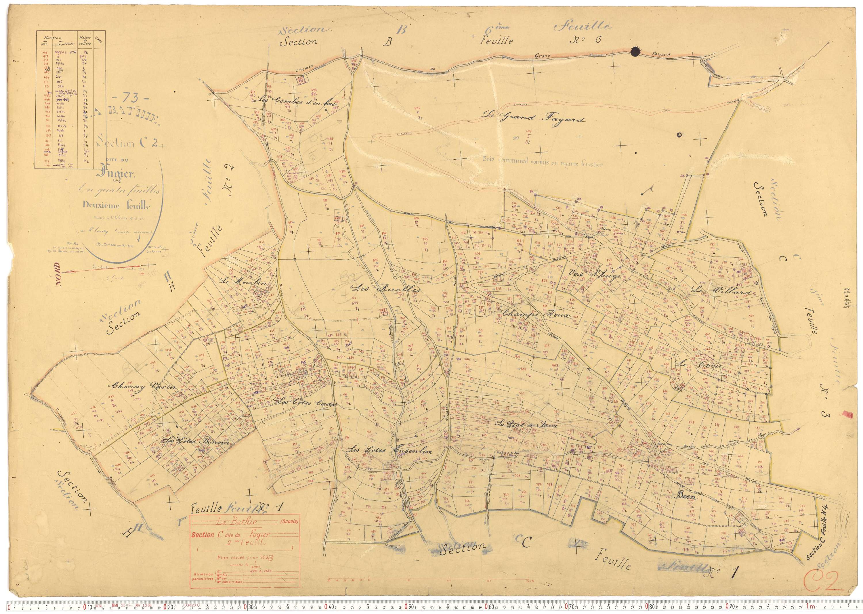 La Bâthie - Cadastre rénové (1937).