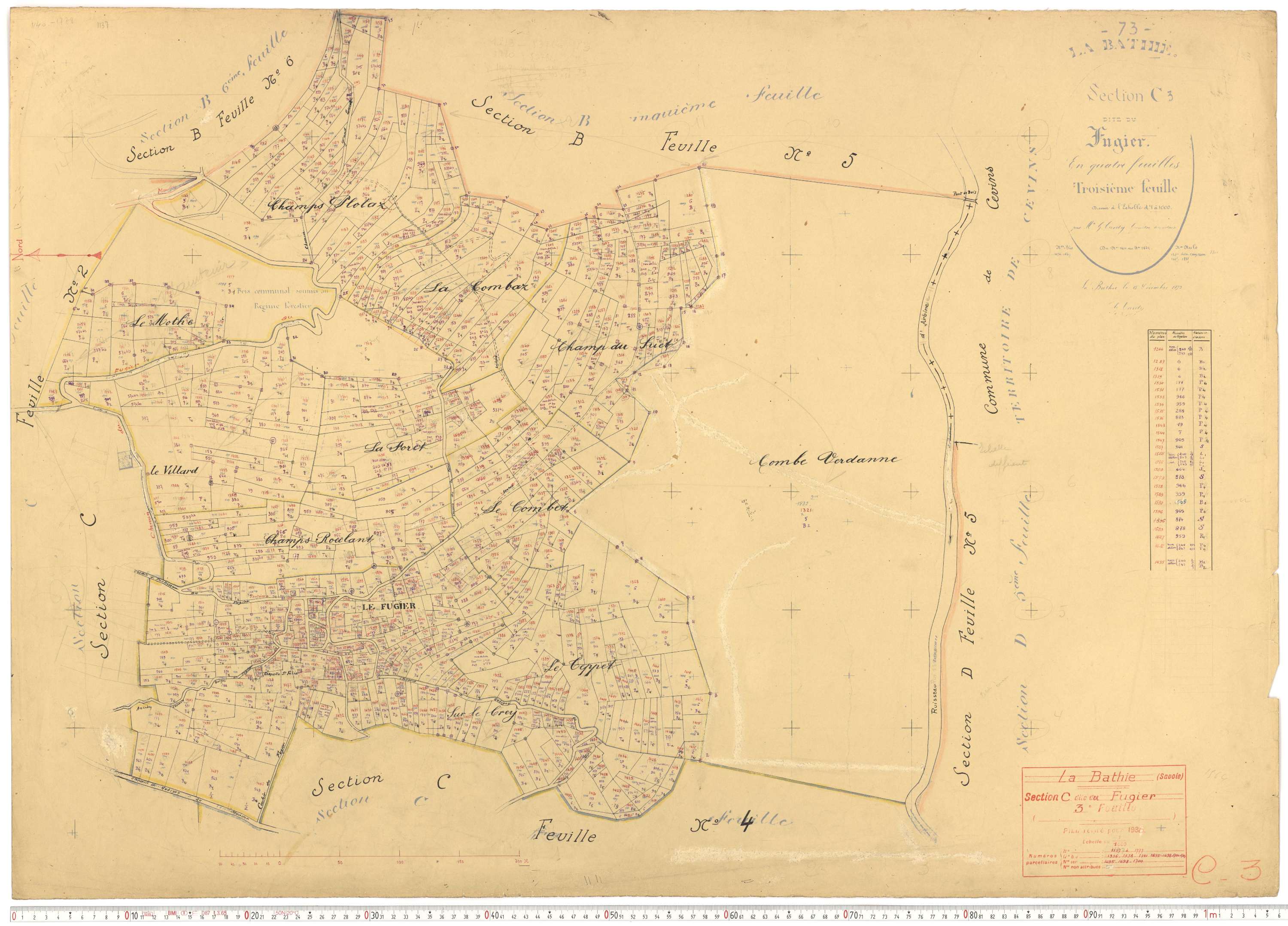La Bâthie - Cadastre rénové (1937).