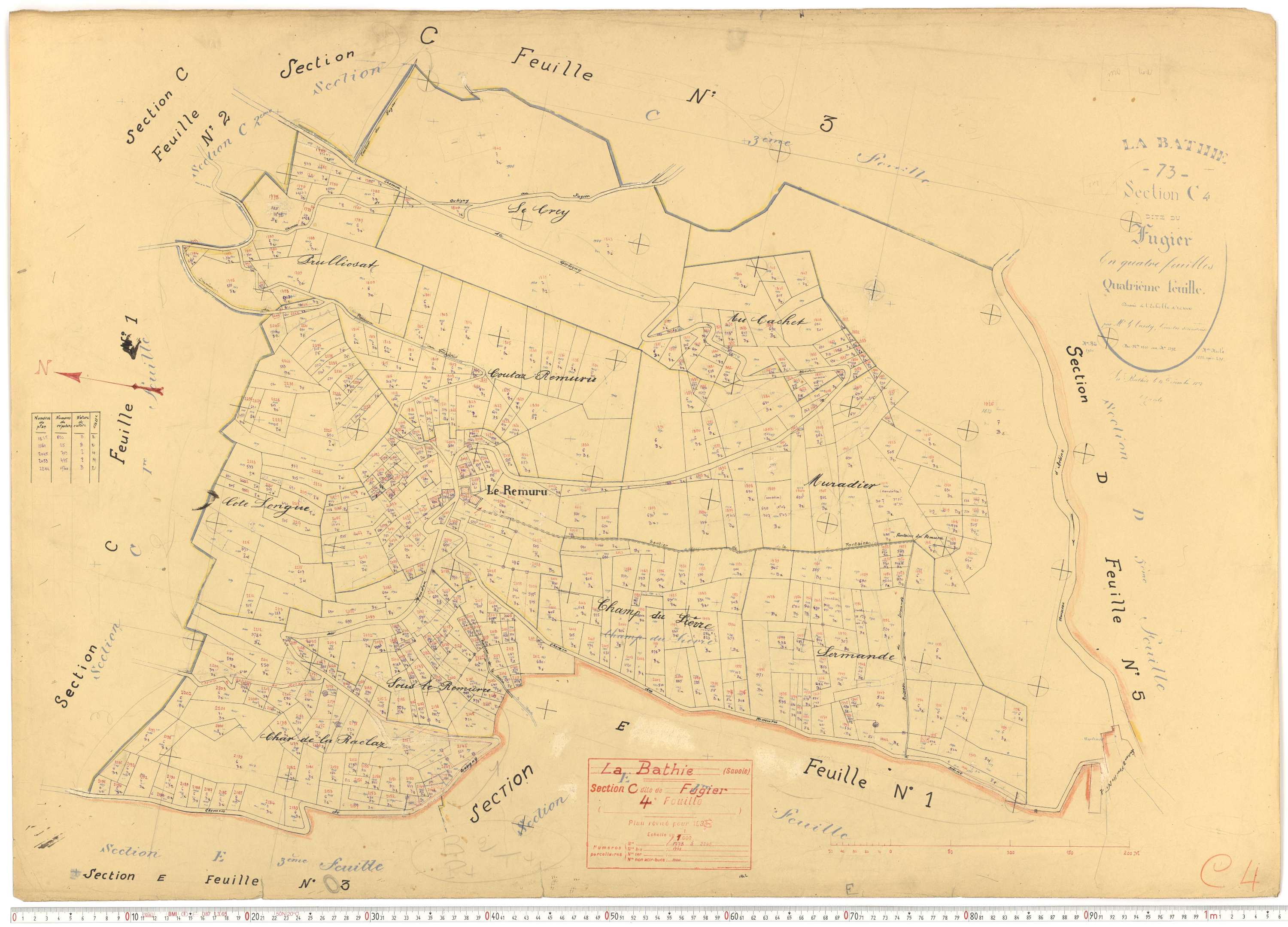 La Bâthie - Cadastre rénové (1937).
