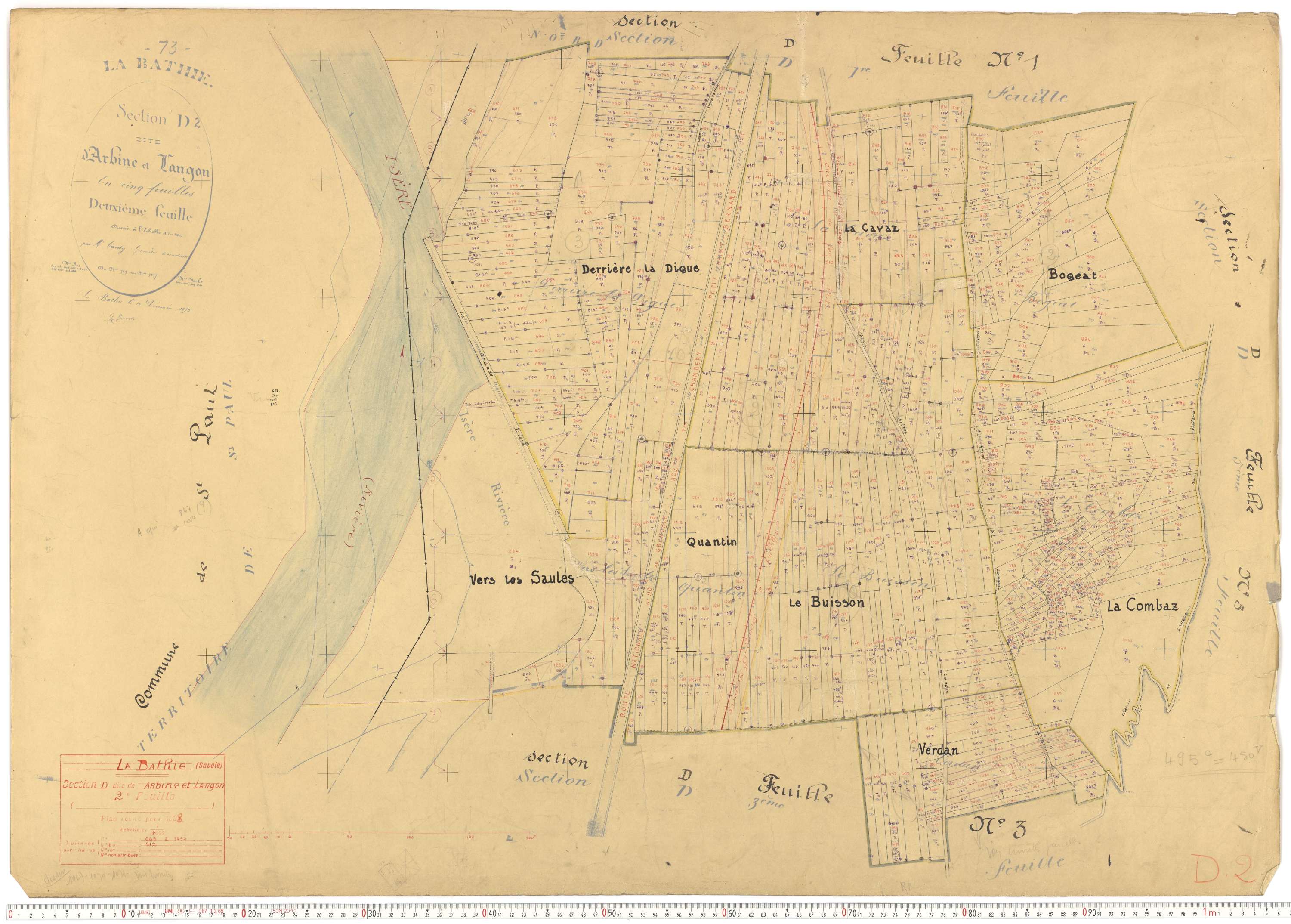 La Bâthie - Cadastre rénové (1937).