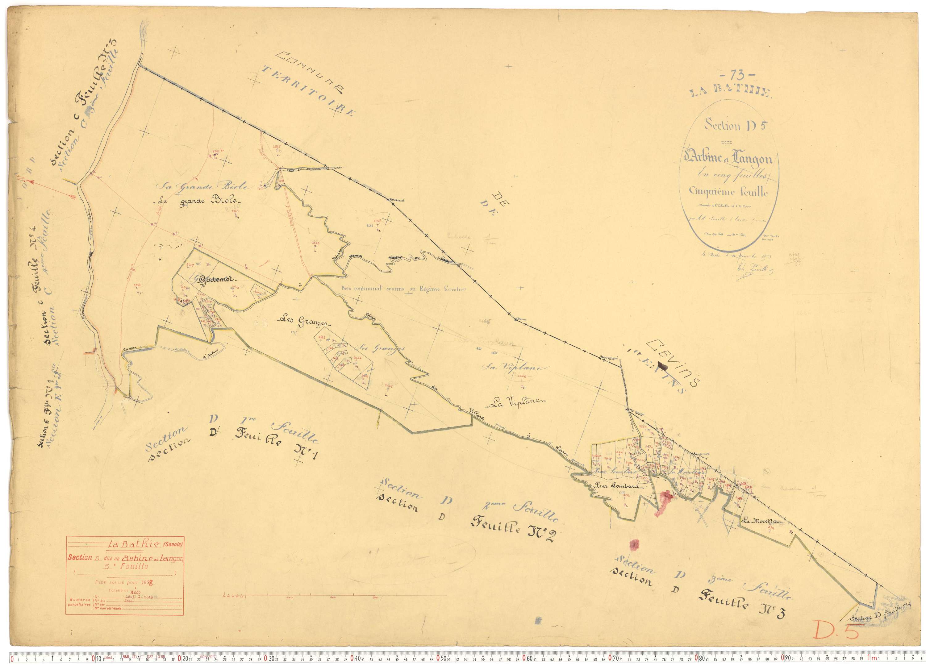 La Bâthie - Cadastre rénové (1937).