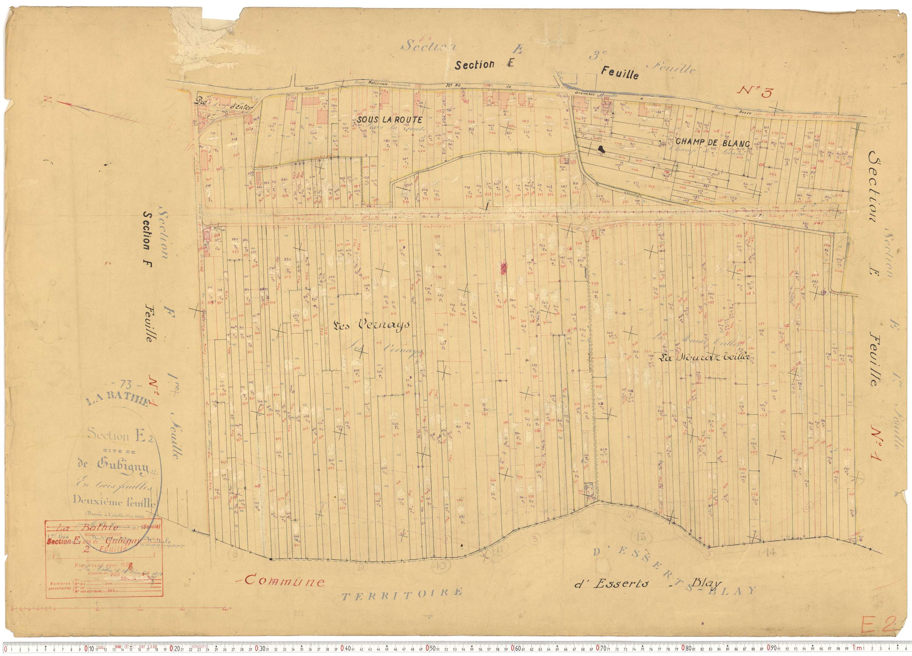 La Bâthie - Cadastre rénové (1937).