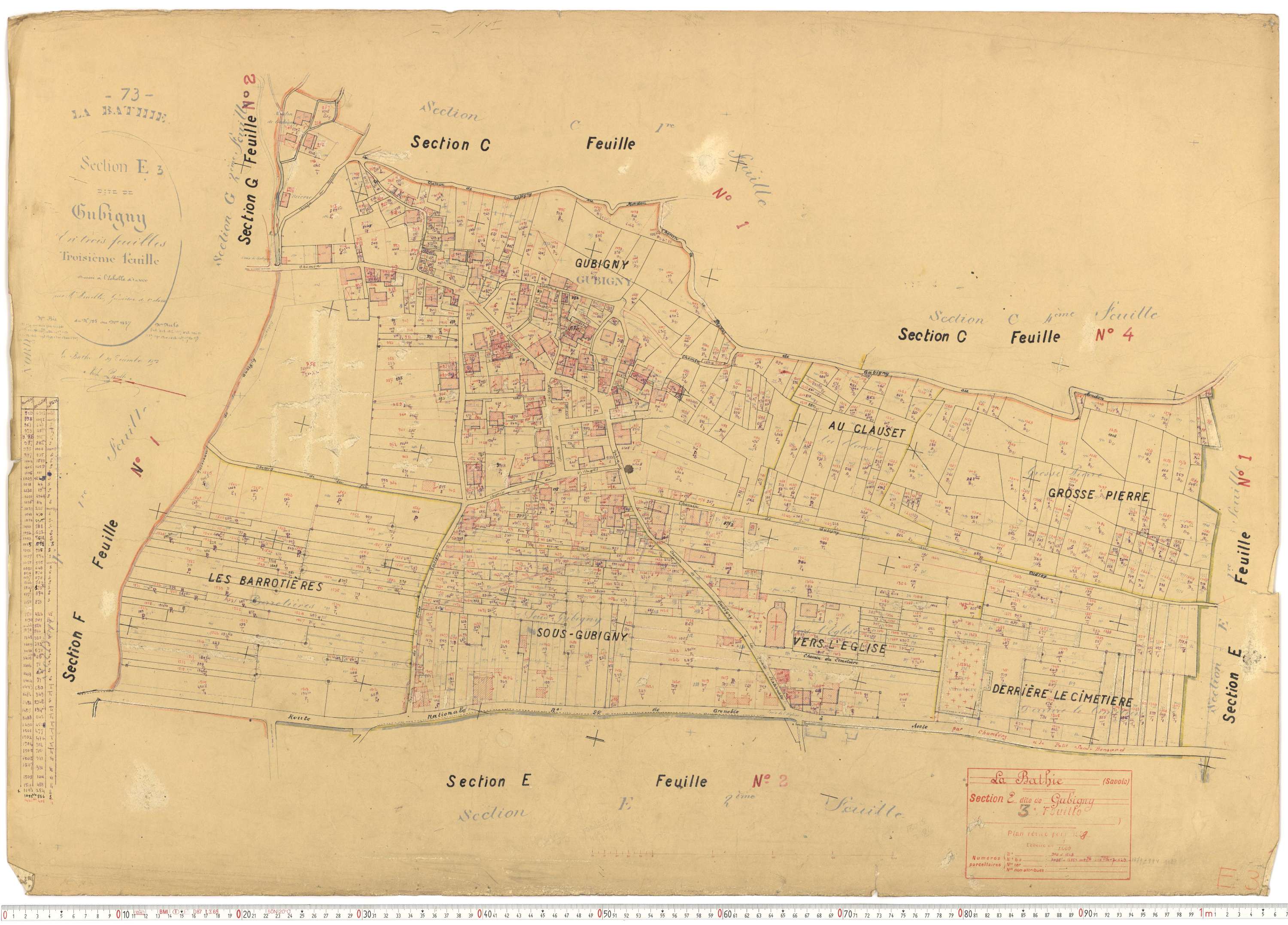 La Bâthie - Cadastre rénové (1937).