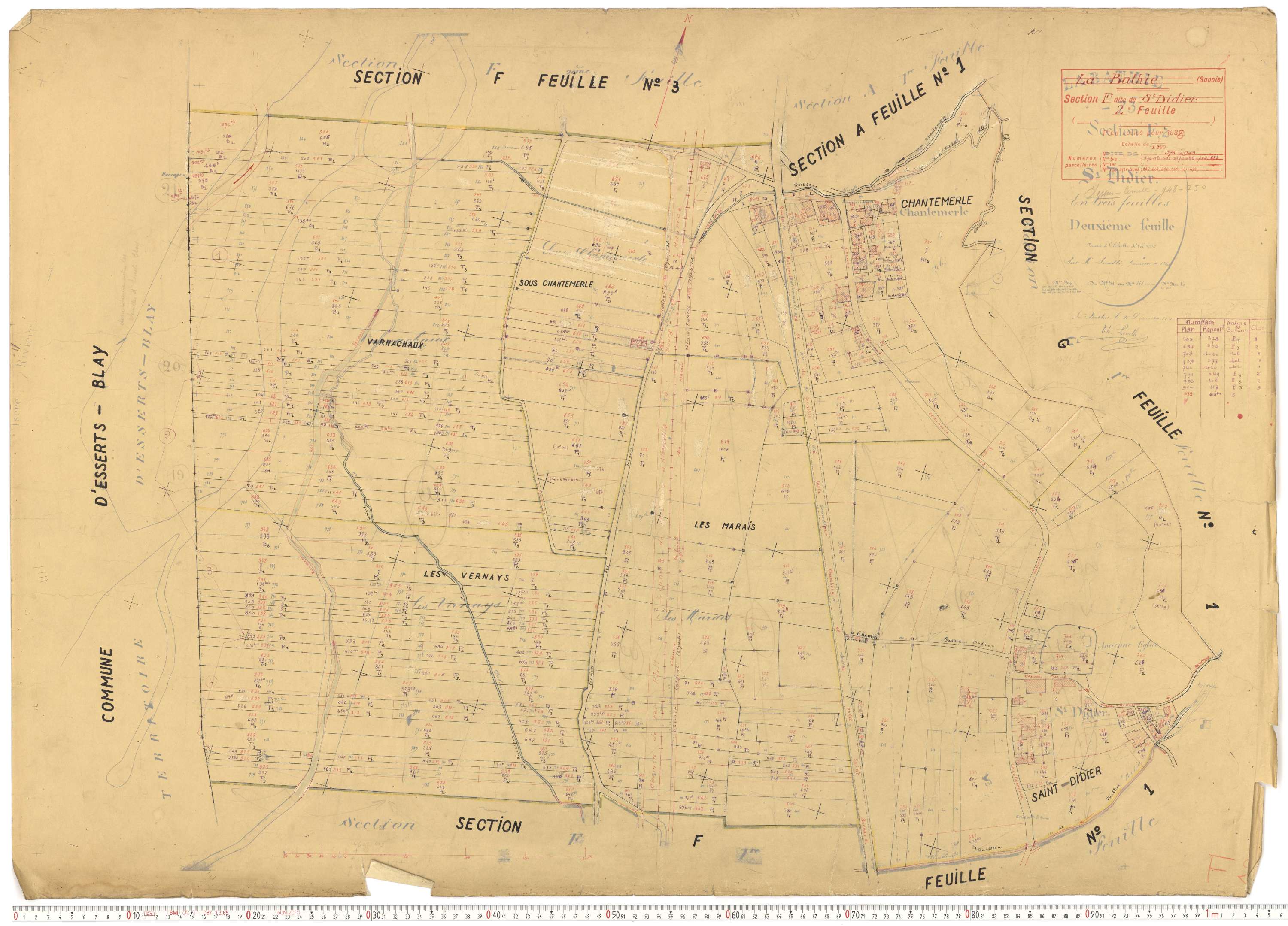 La Bâthie - Cadastre rénové (1937).
