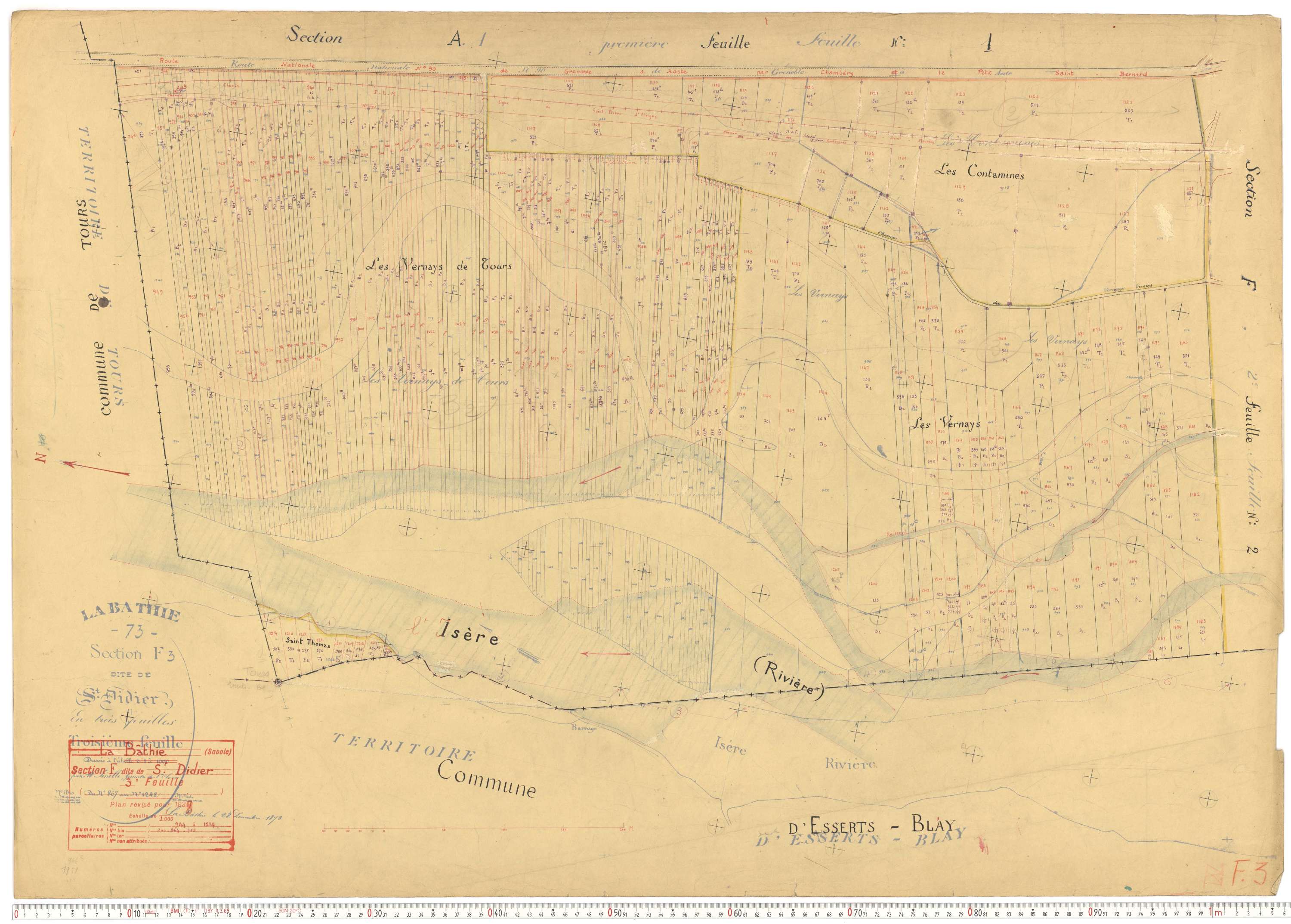 La Bâthie - Cadastre rénové (1937).
